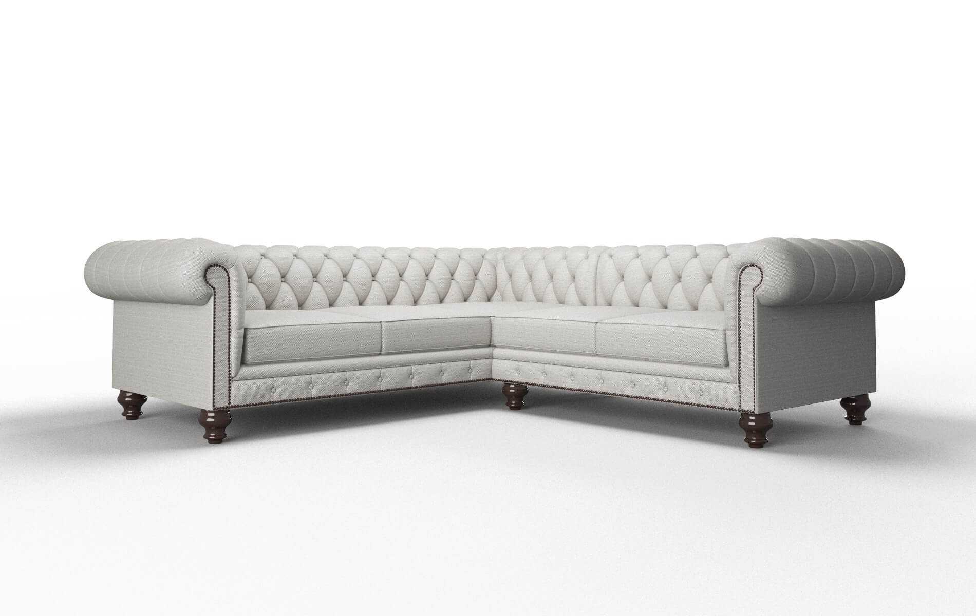 Bordeaux Avenger Dolphin Sectional espresso legs 1