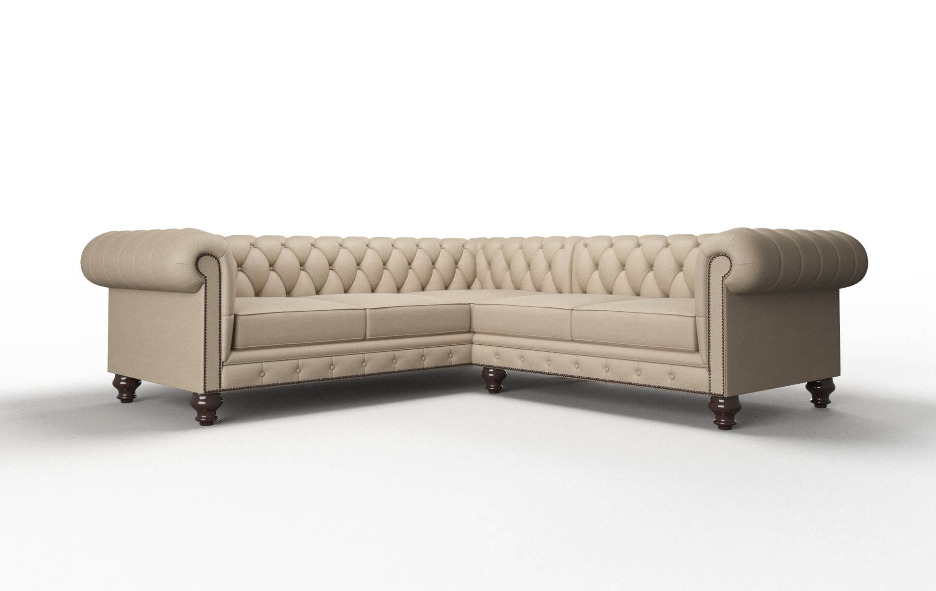 Bordeaux Avenger Driftwood Sectional espresso legs