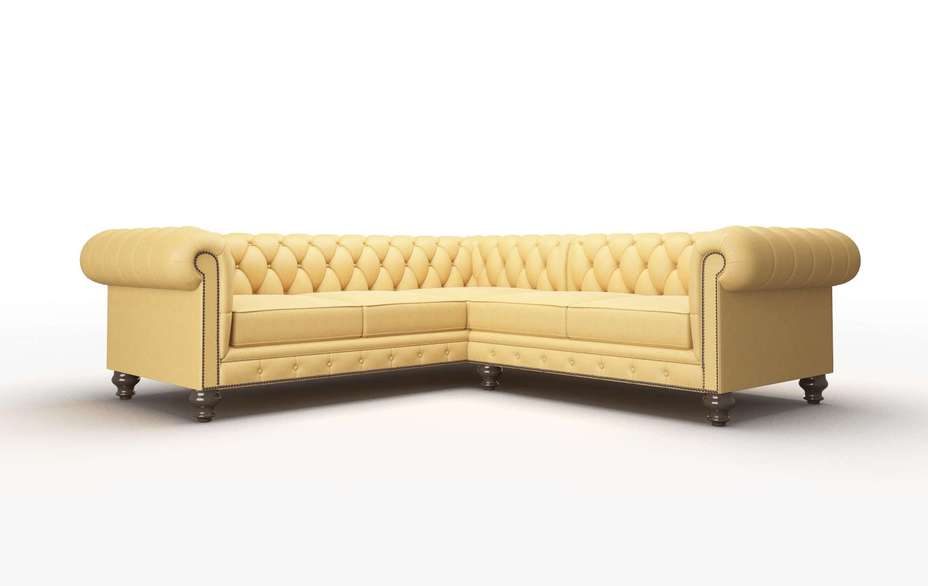 Bordeaux Bella Amber Sectional espresso legs 1