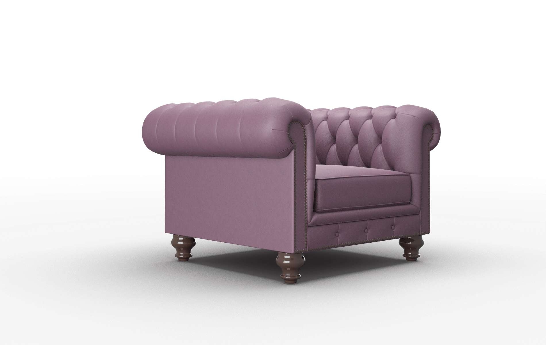 Bordeaux Bella Aubergine Chair espresso legs 2