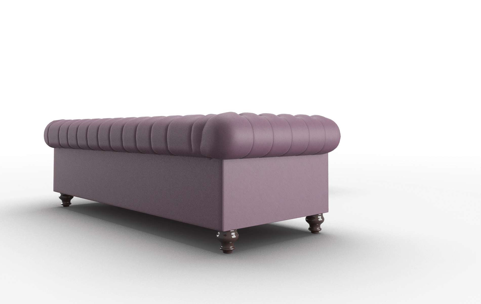 Bordeaux Bella Aubergine Sectional espresso legs 3