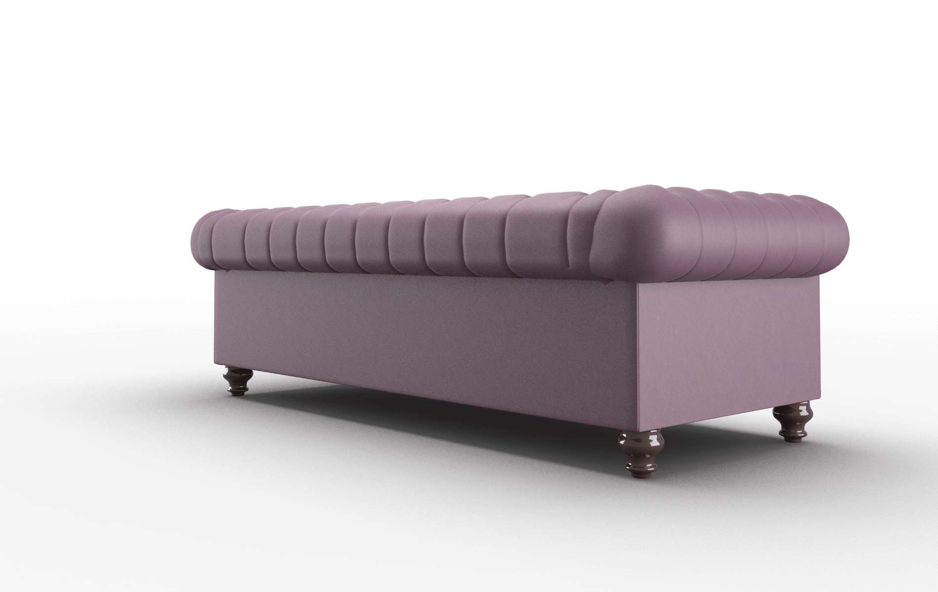 Bordeaux Bella Aubergine Sofa espresso legs 5