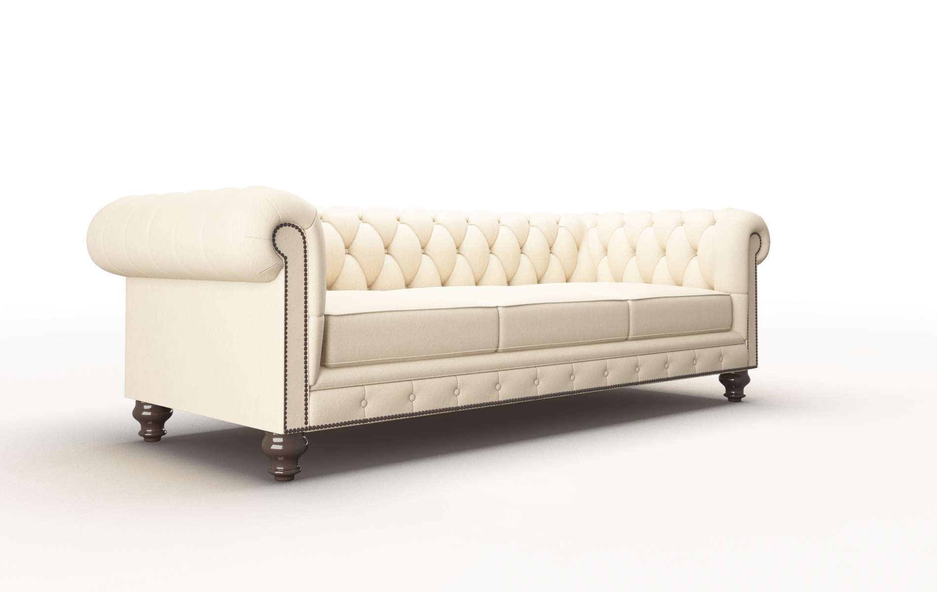 Bordeaux Bella Buckwheat Sofa espresso legs 2