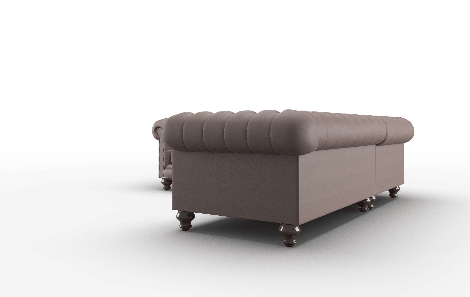 Bordeaux Bella Espresso Sectional espresso legs 4