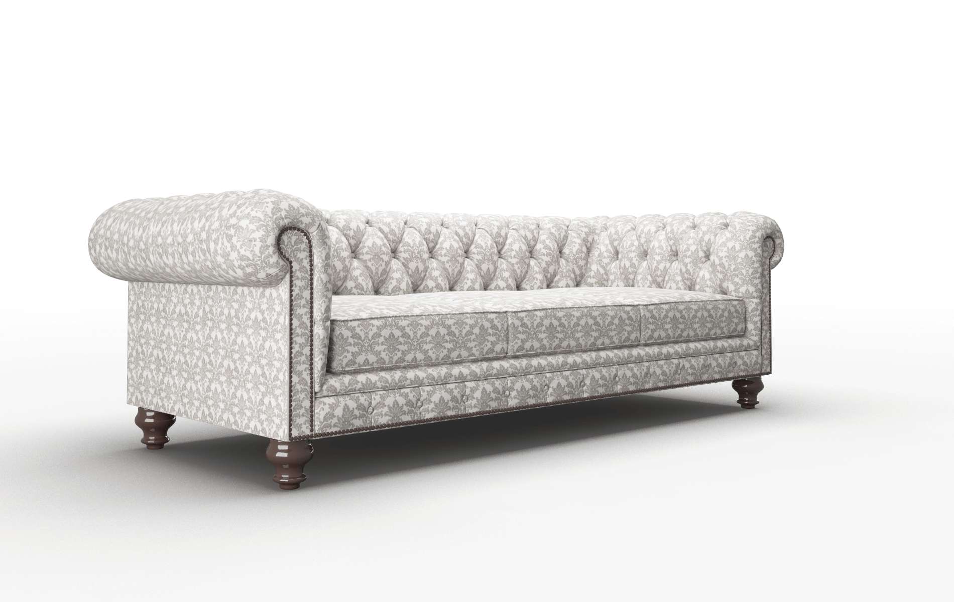 Bordeaux Bergamo Dove Sofa espresso legs 2
