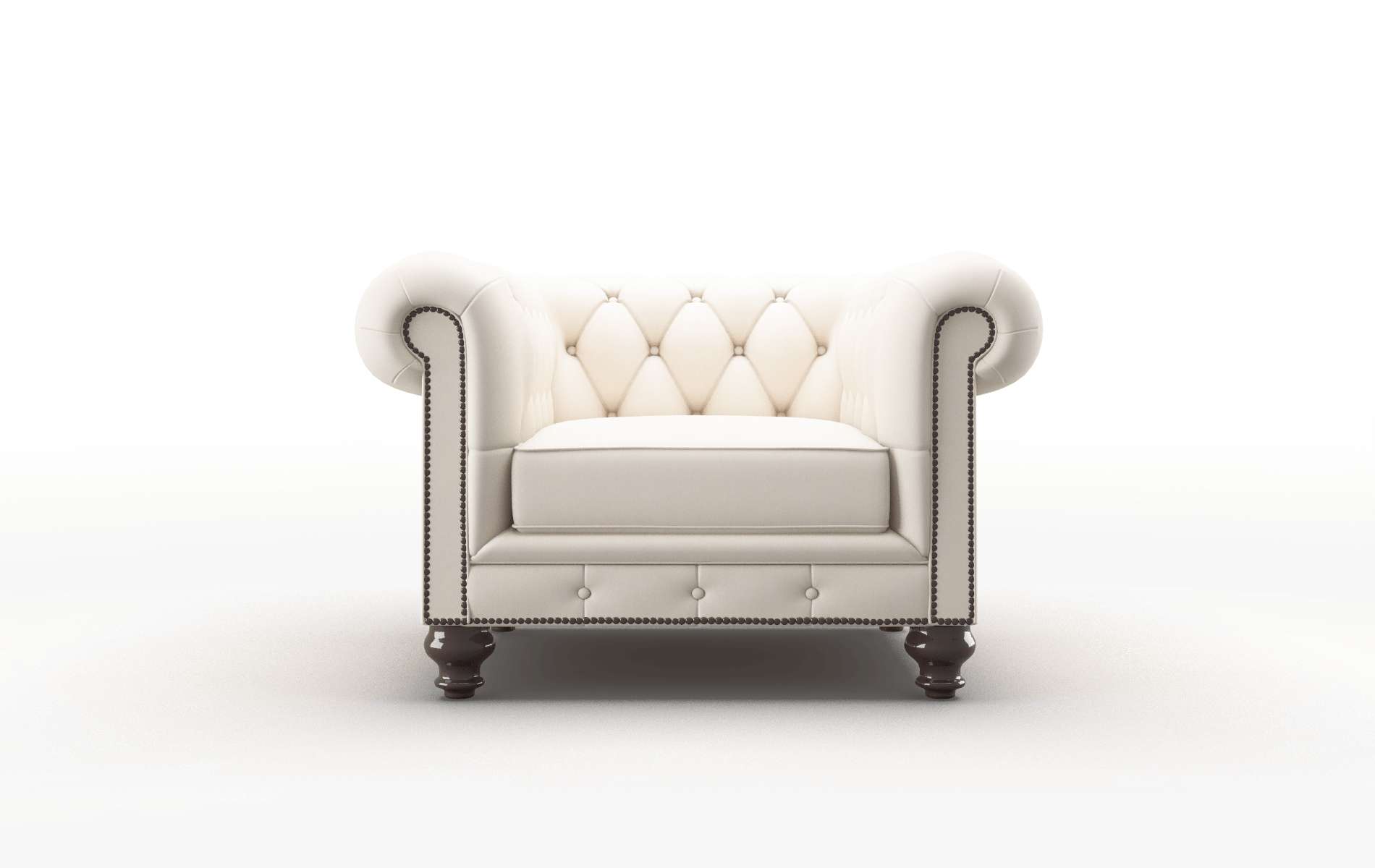 Bordeaux Blanche Milky Chair espresso legs 1