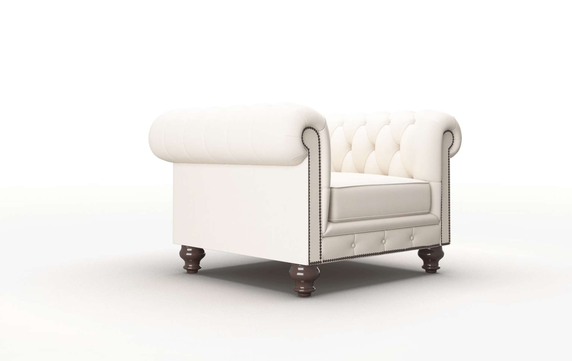 Bordeaux Blanche Milky Chair espresso legs 2