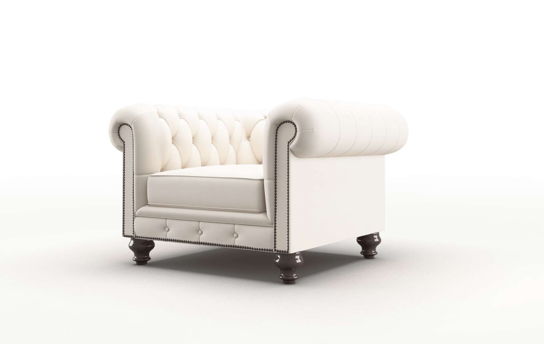 Bordeaux Blanche Milky Chair espresso legs 4
