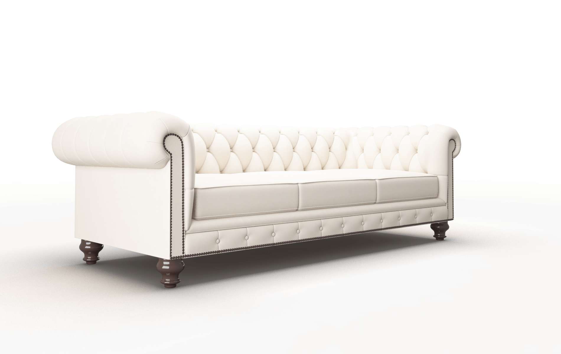 Bordeaux Blanche Milky Sofa espresso legs 2