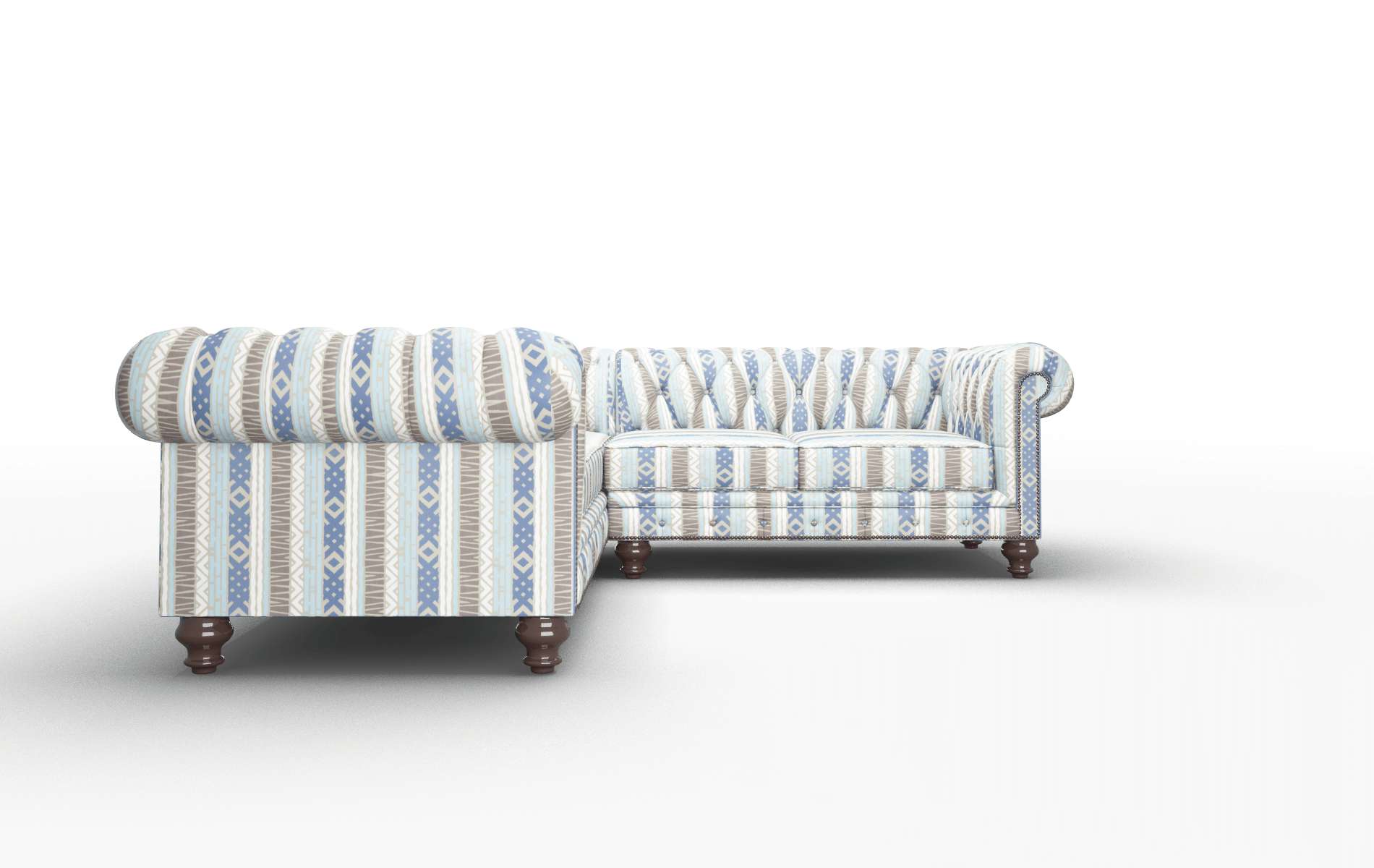 Bordeaux Bodhi Indigo Sectional espresso legs 2