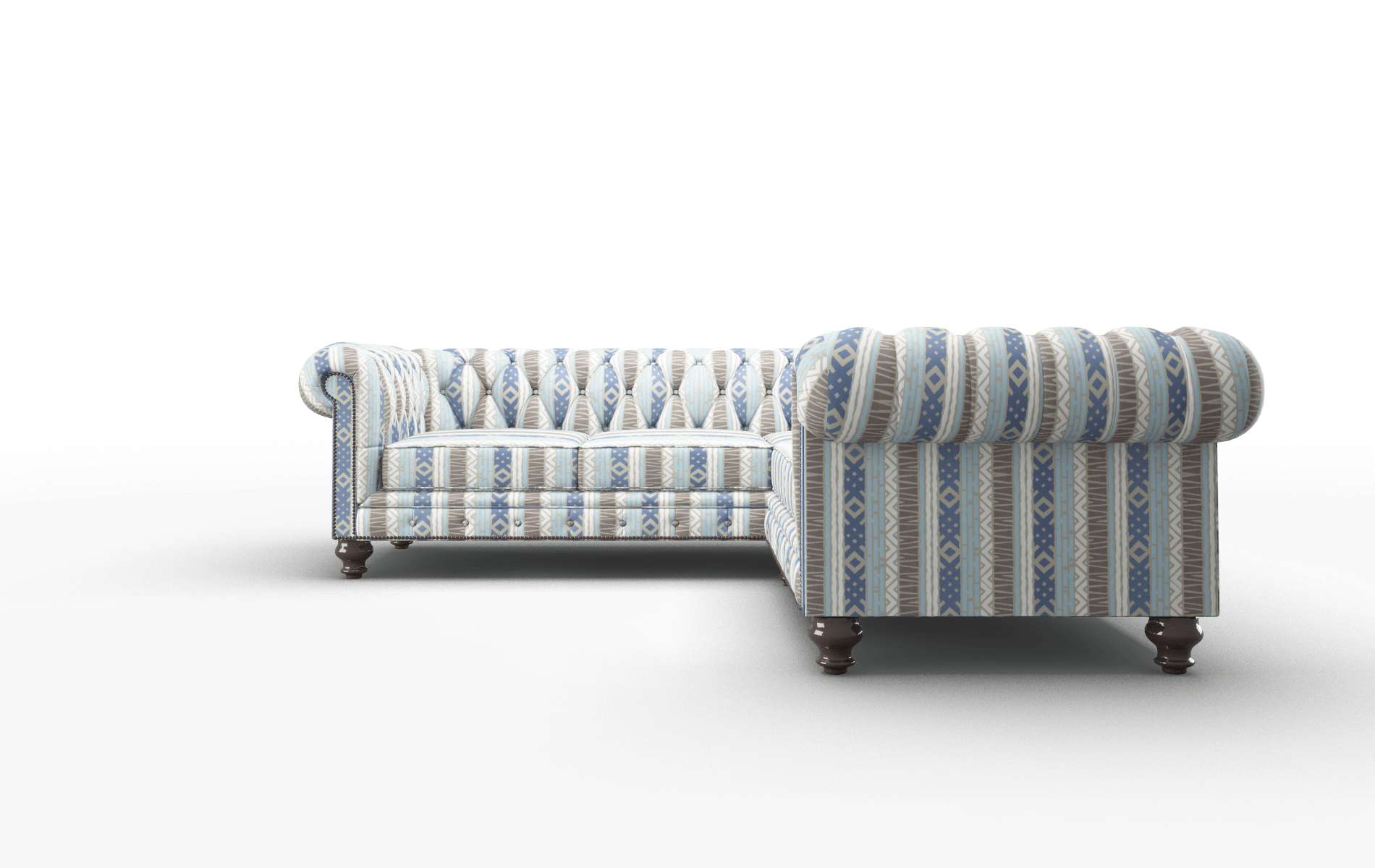 Bordeaux Bodhi Indigo Sectional espresso legs 5