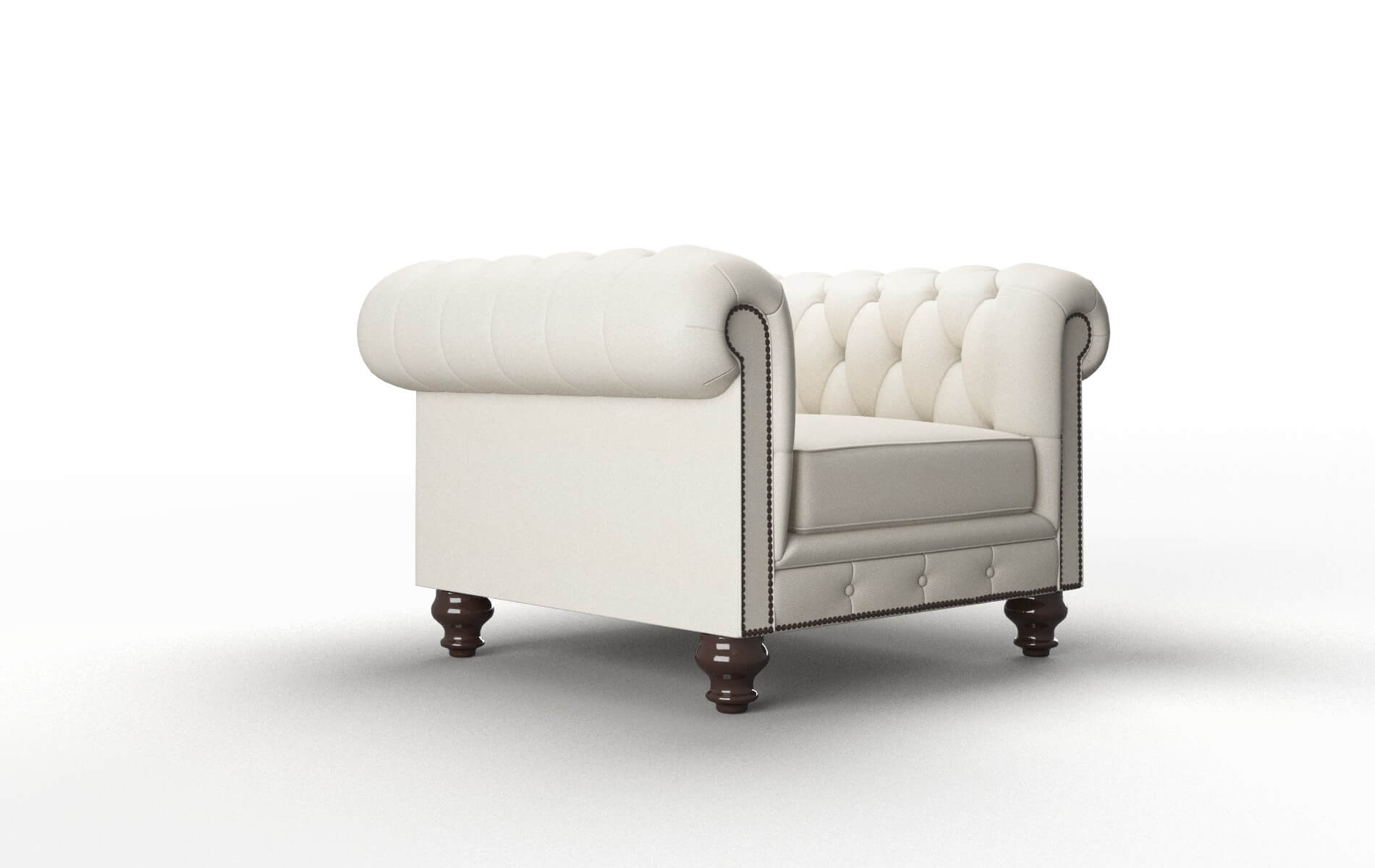 Bordeaux Bungalow Ivory Chair espresso legs 2