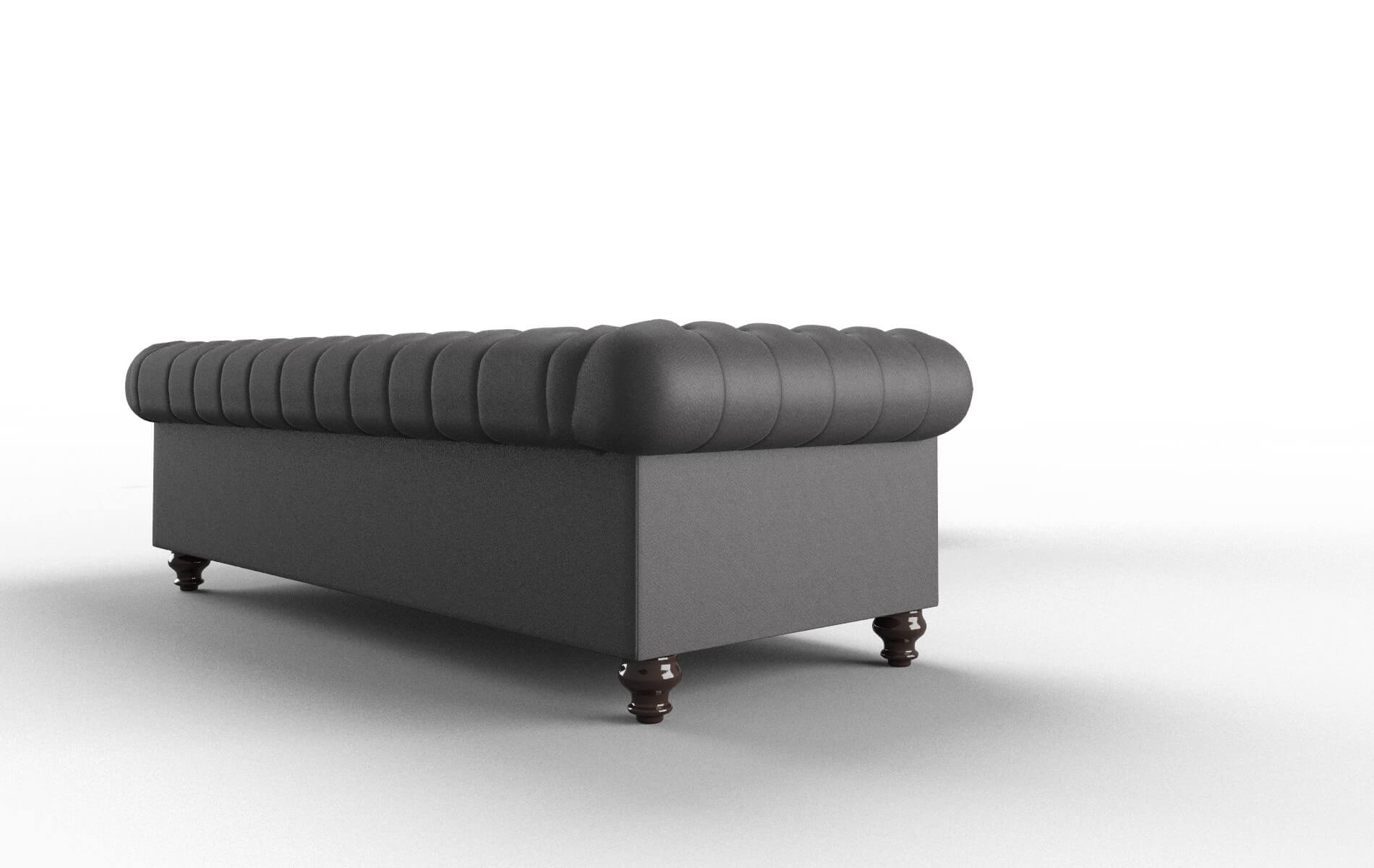 Bordeaux Catalina Charcoal Sectional espresso legs 3