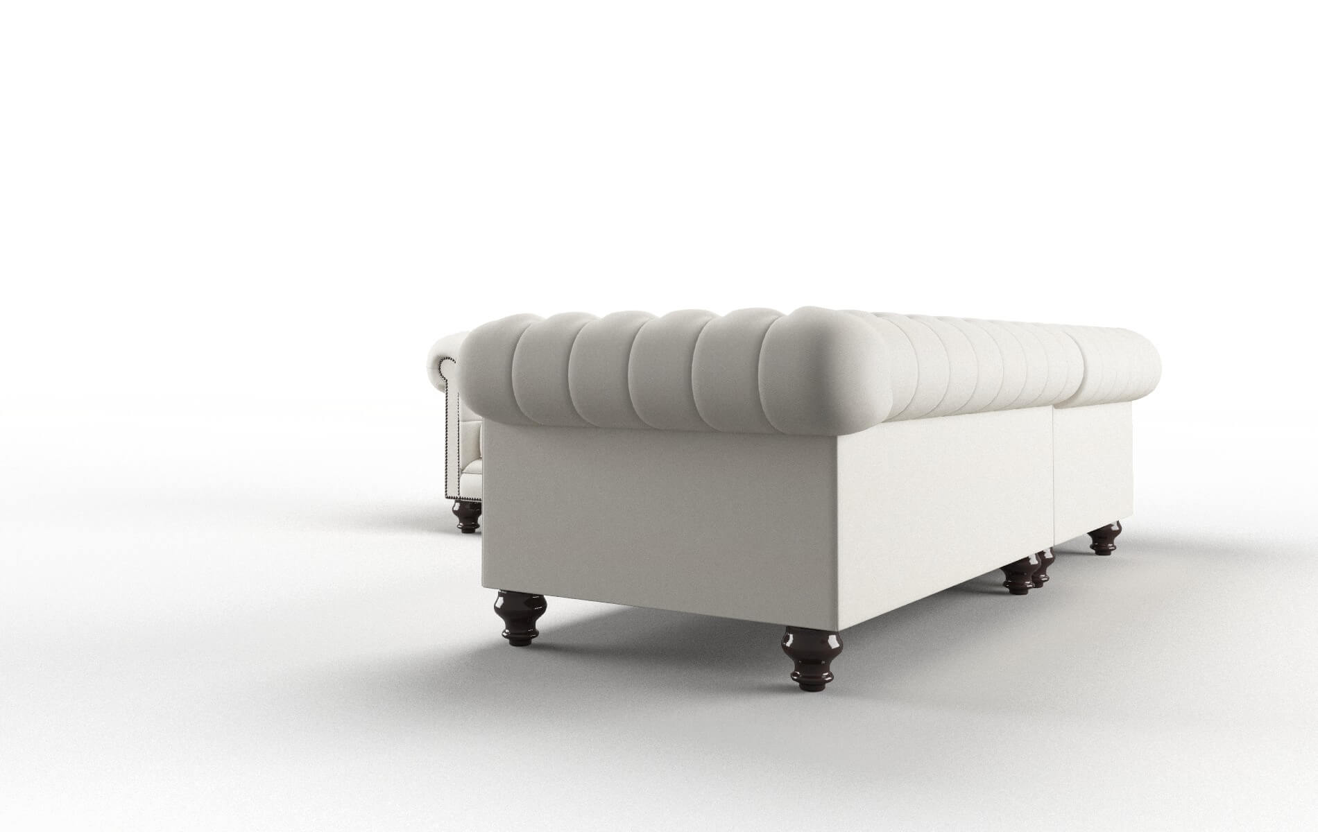 Bordeaux Chance Bone Sectional espresso legs 4