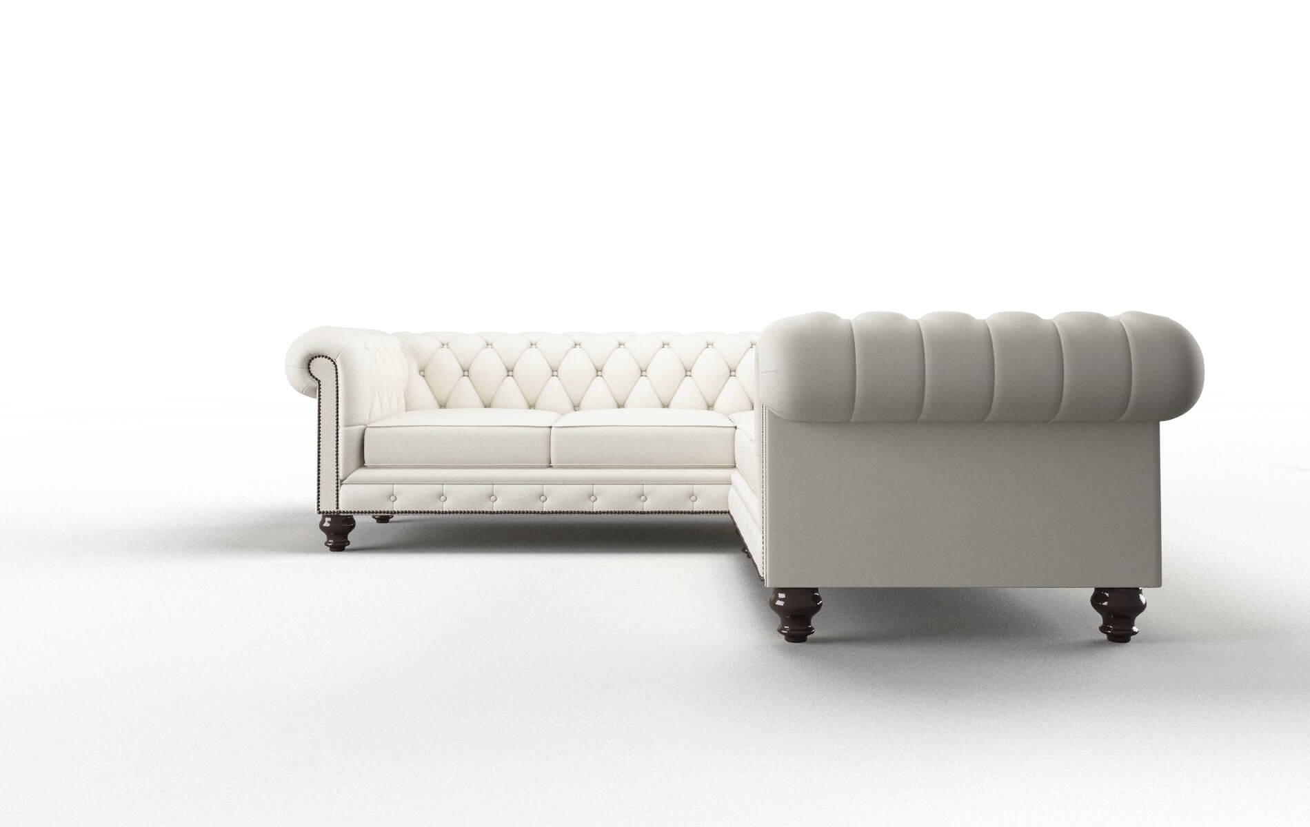 Bordeaux Chance Bone Sectional espresso legs 5