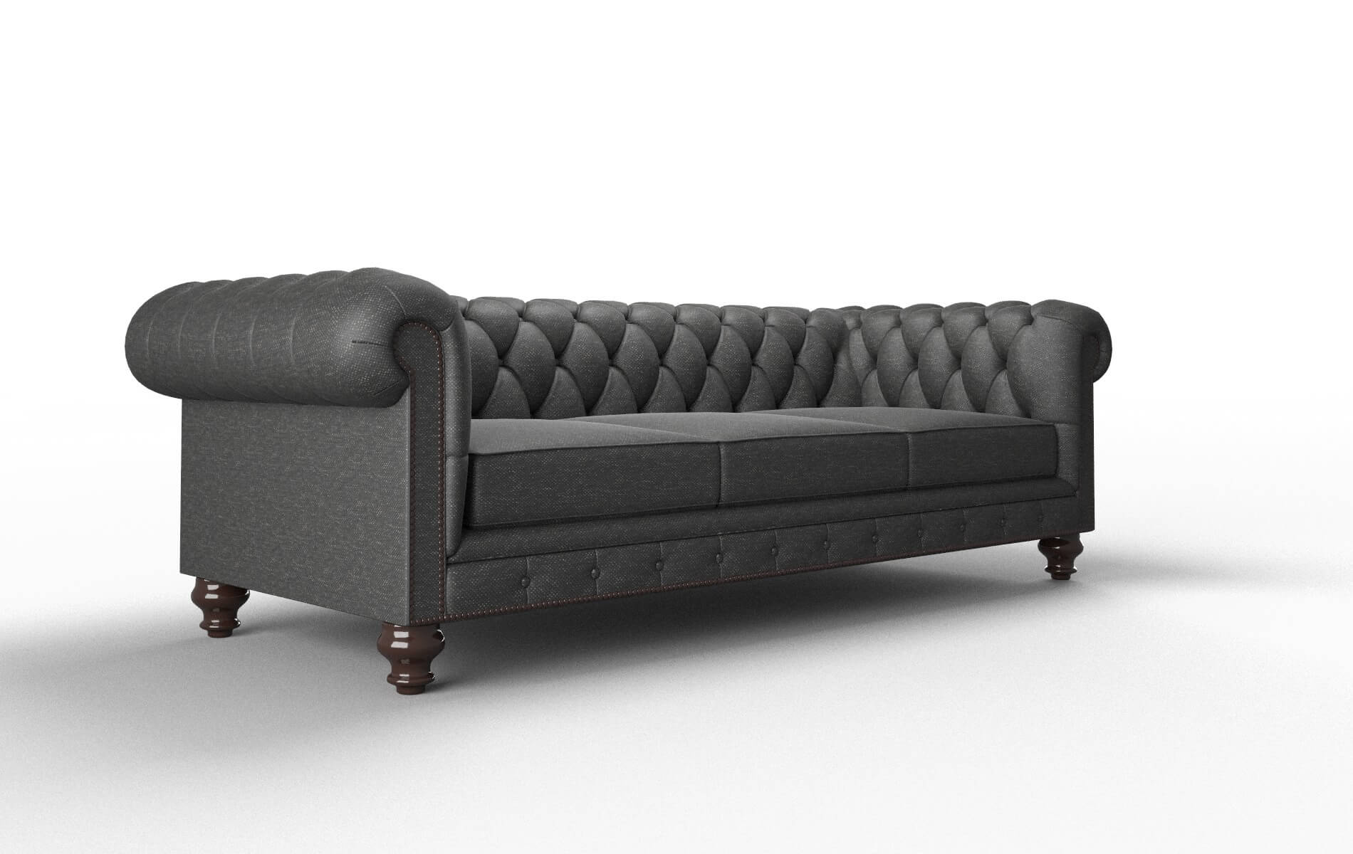 Bordeaux Chance Denim Sofa espresso legs 2