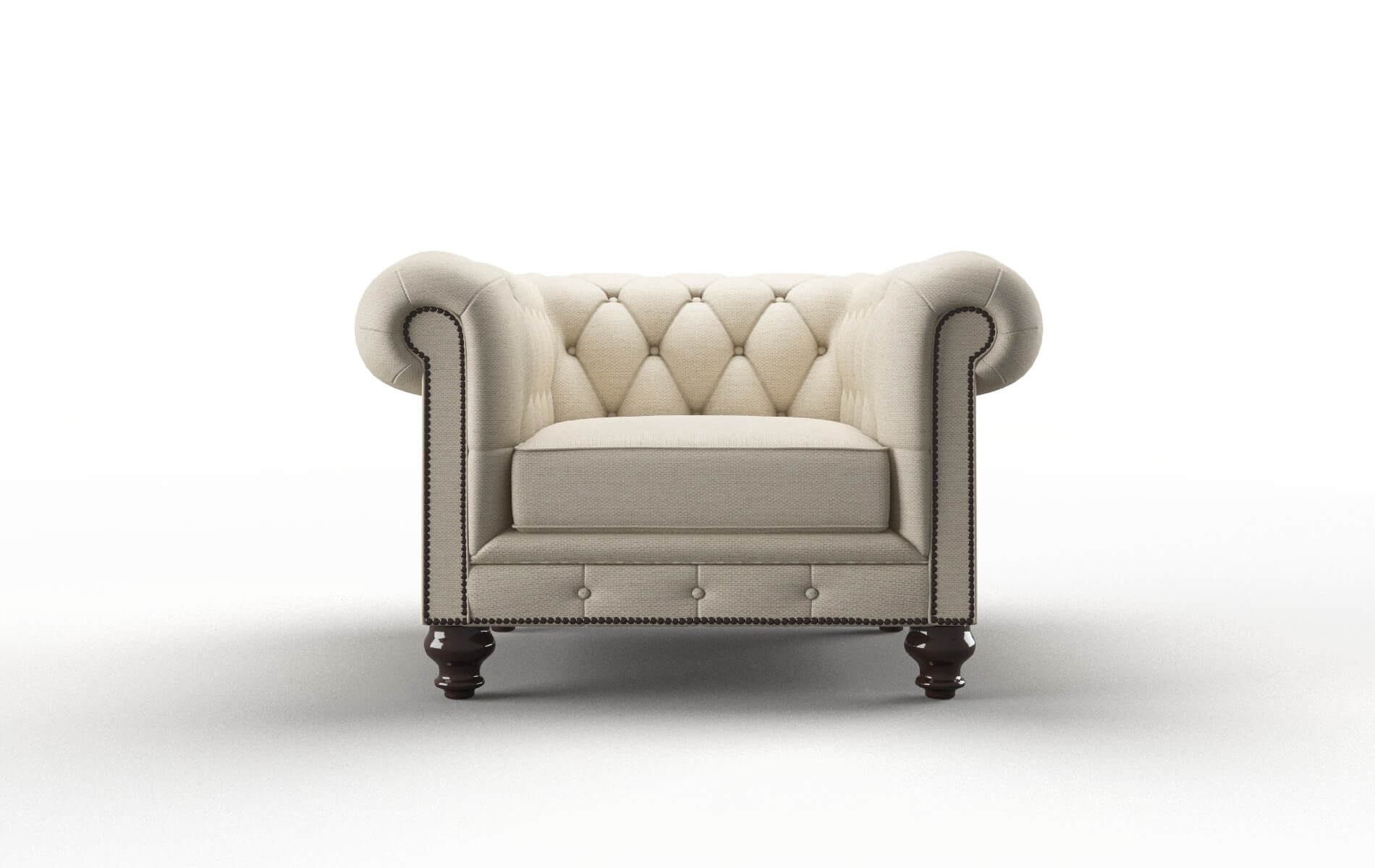 Bordeaux Chance sand Chair Espresso Legs  1