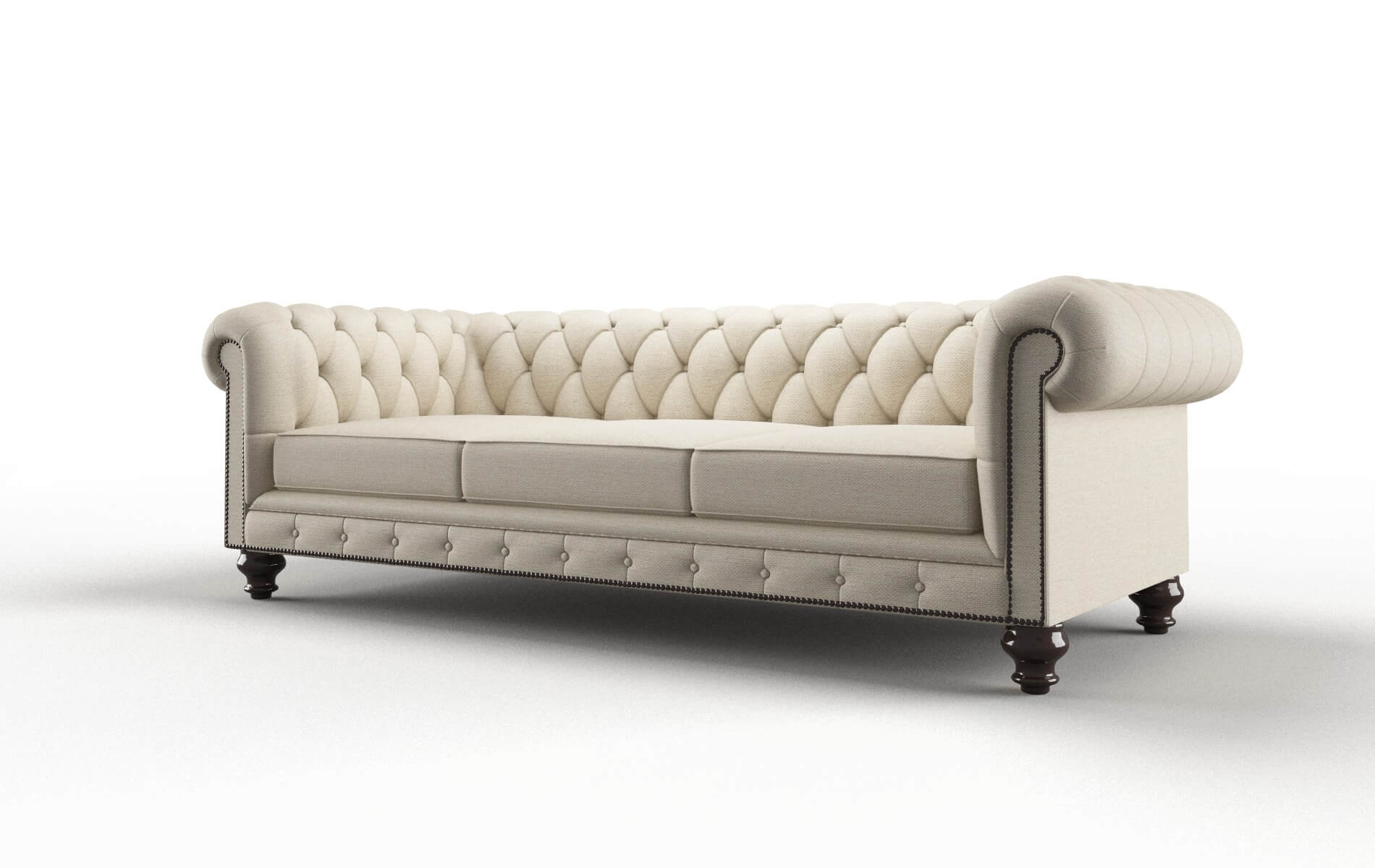 Bordeaux Chance Sand Sofa espresso legs 4