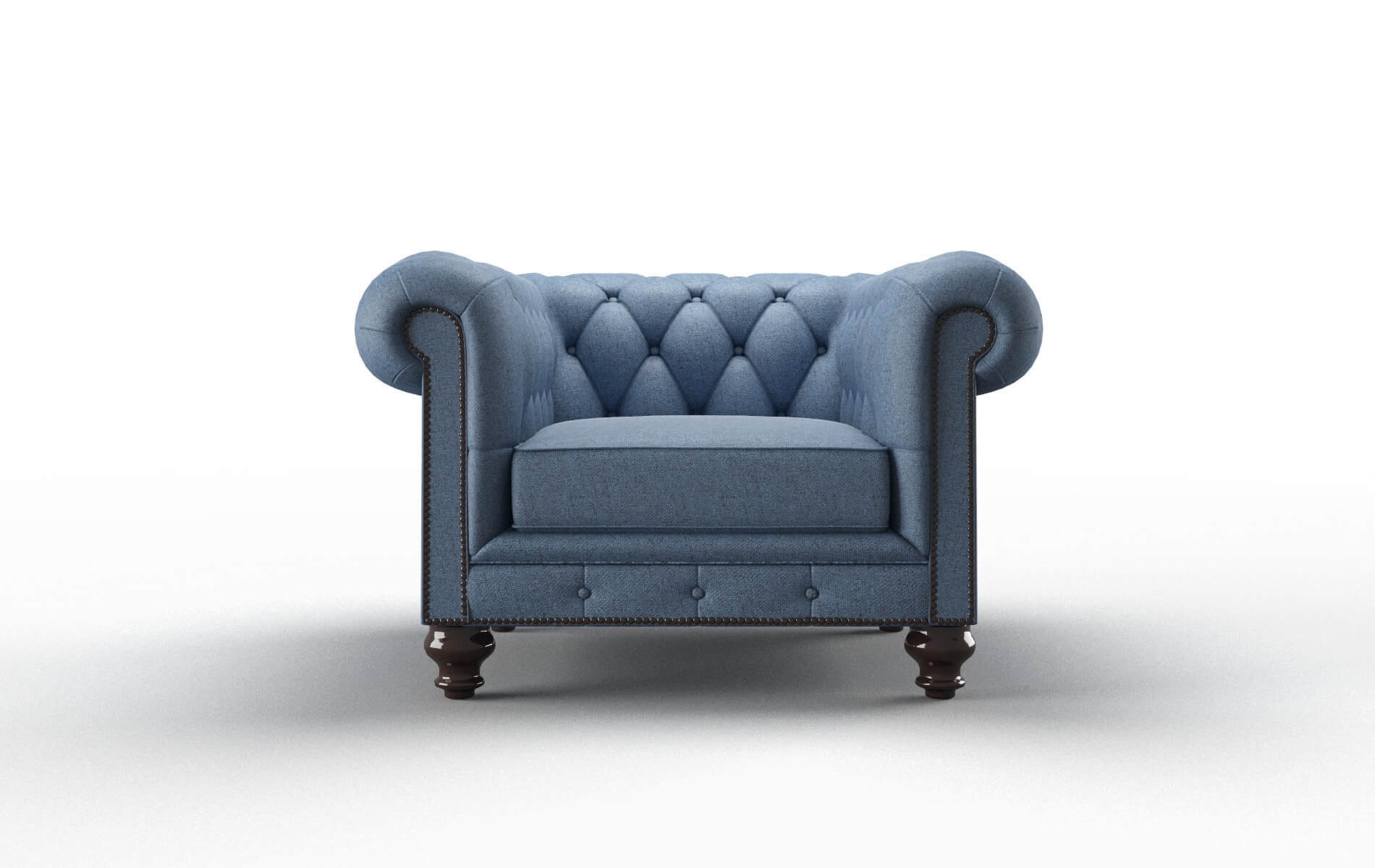 Bordeaux Clyde Deep_ocean Chair espresso legs 1