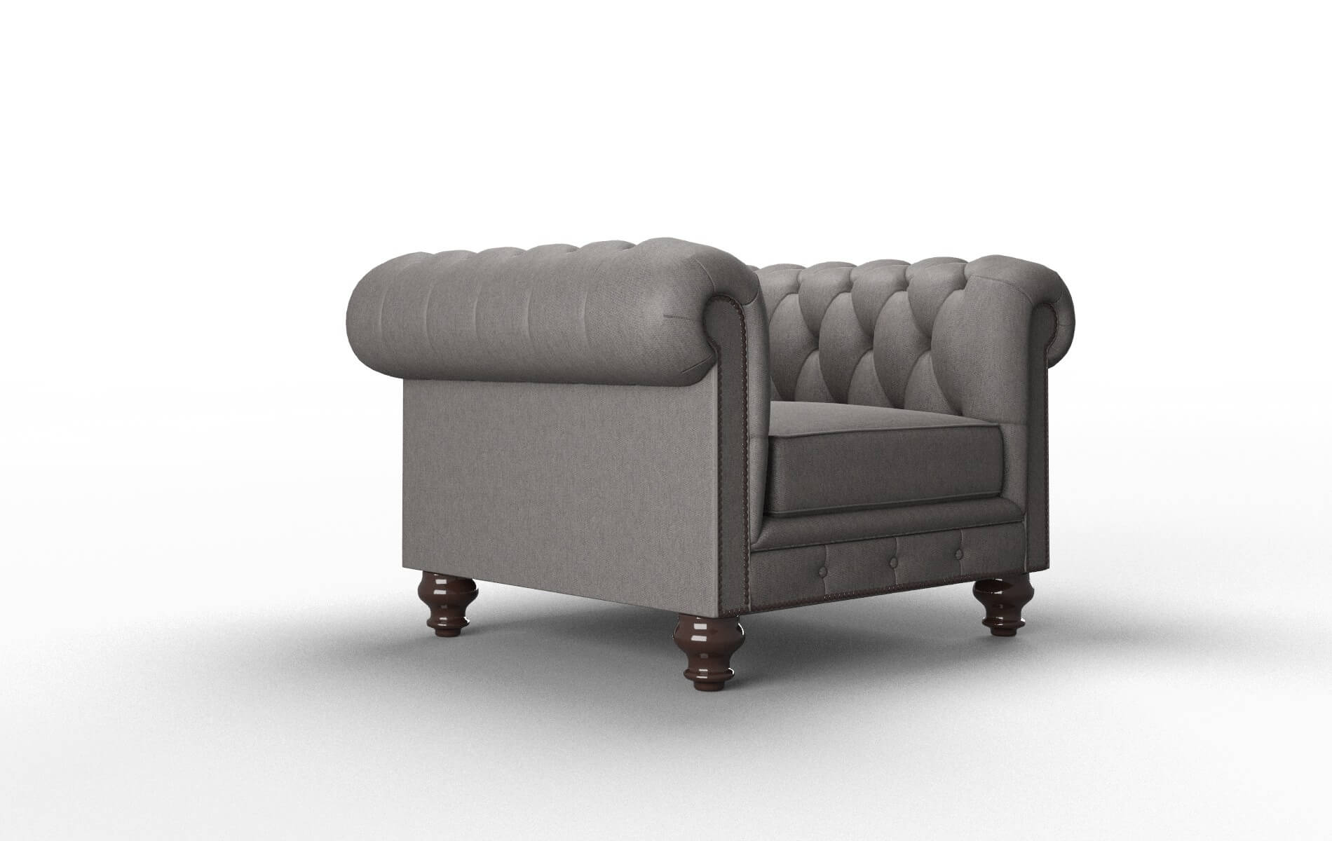 Bordeaux Cosmo Charcoal Chair espresso legs 2
