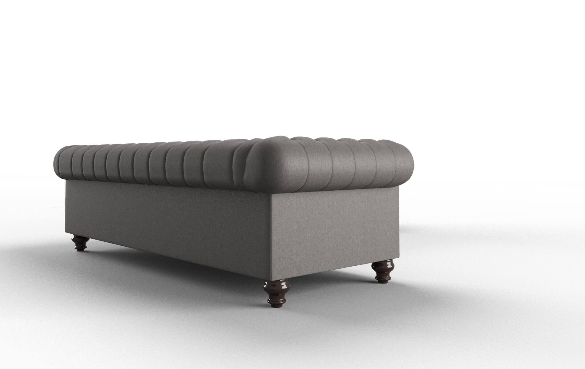 Bordeaux Cosmo Charcoal Sectional espresso legs 3