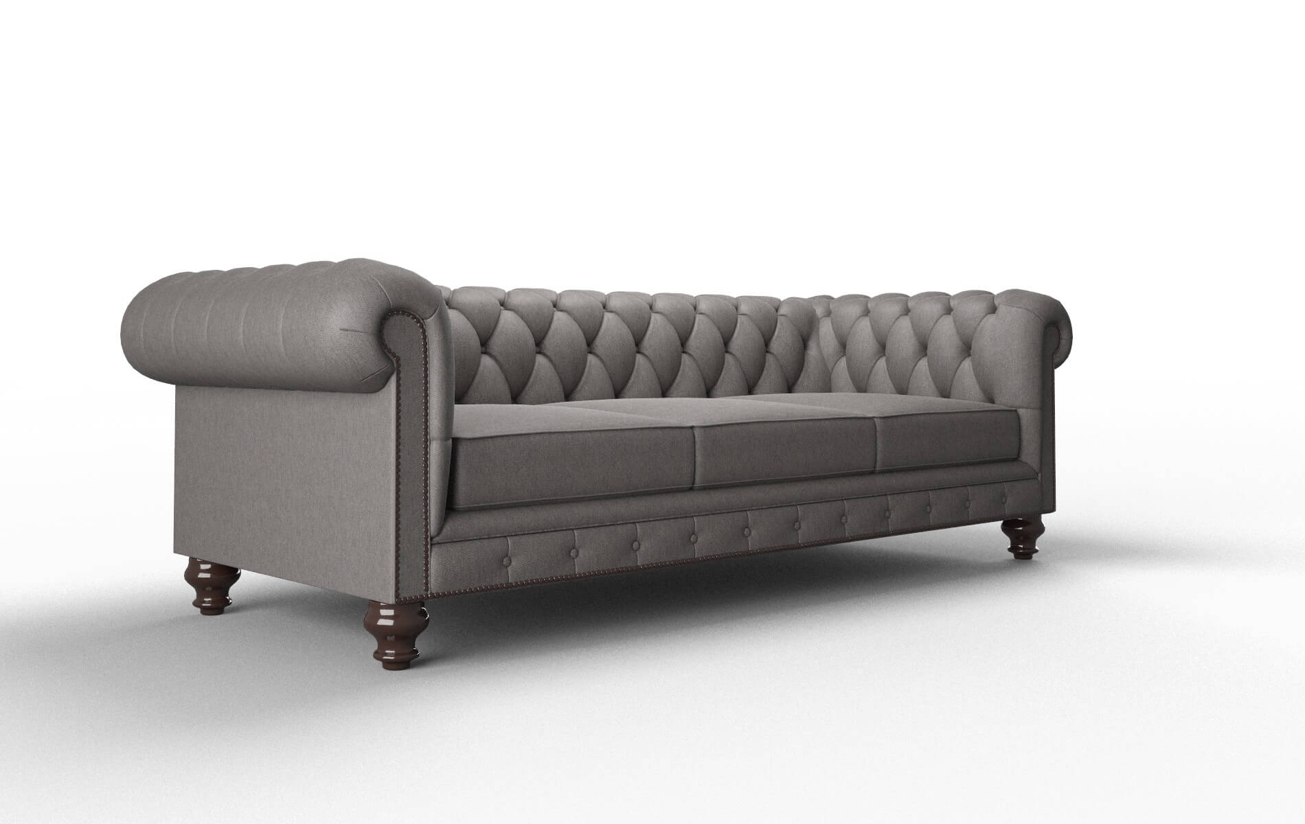 Bordeaux Cosmo Charcoal Sofa espresso legs 2