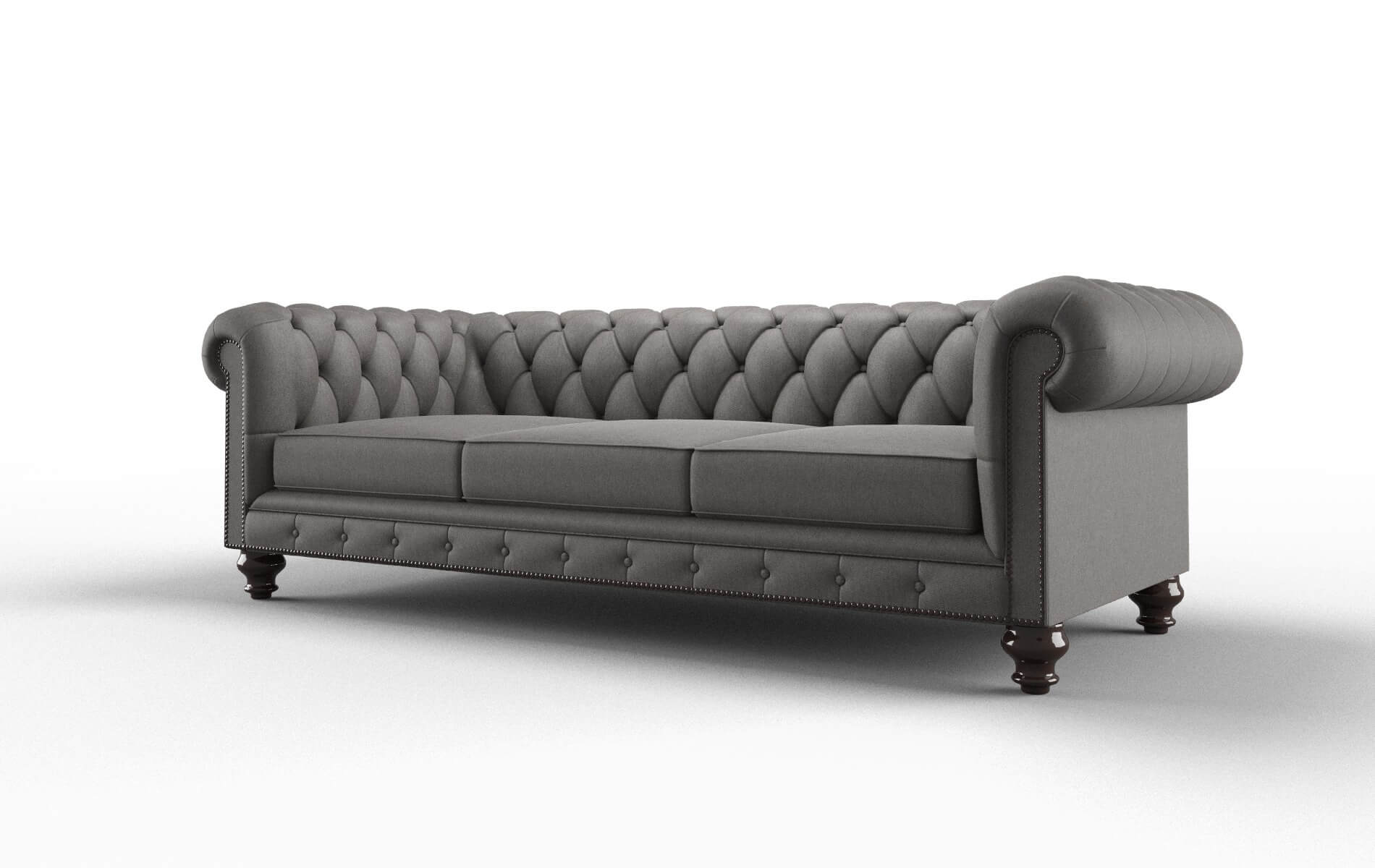 Bordeaux Cosmo Charcoal Sofa espresso legs 4
