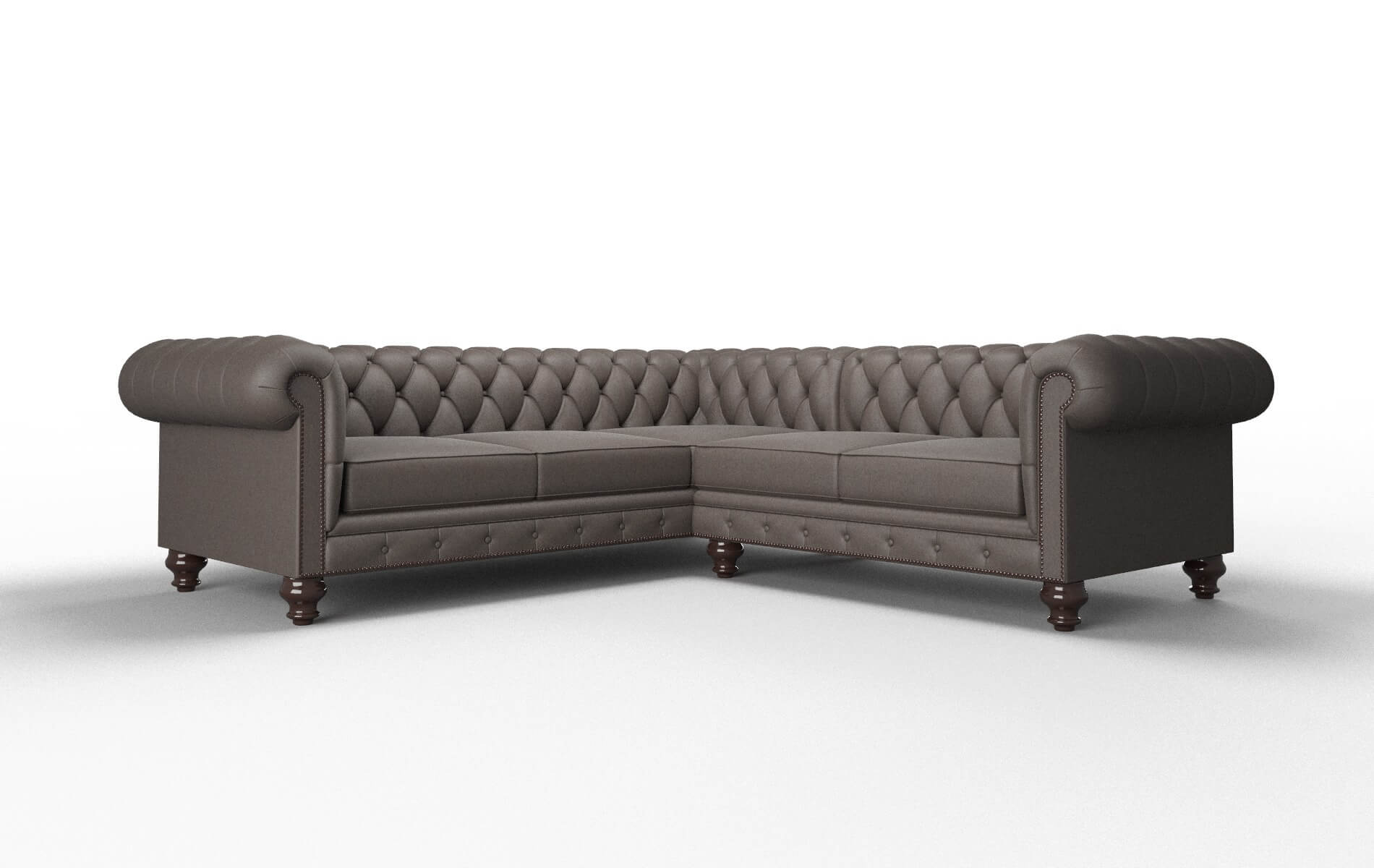 Bordeaux Cosmo chocolate Sectional Espresso Legs  1
