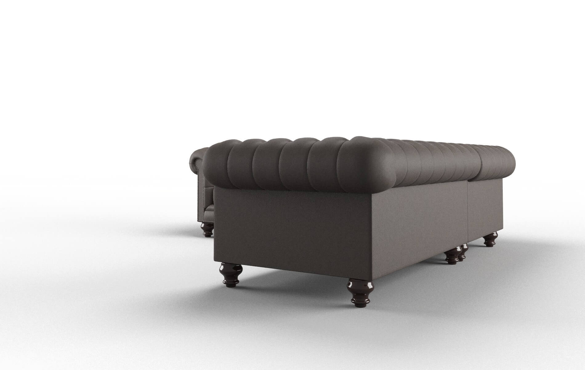 Bordeaux Cosmo Chocolate Sectional espresso legs 4
