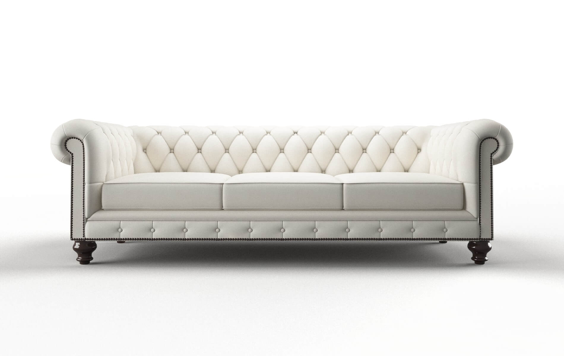 Bordeaux Cosmo Ivory Sofa espresso legs 1