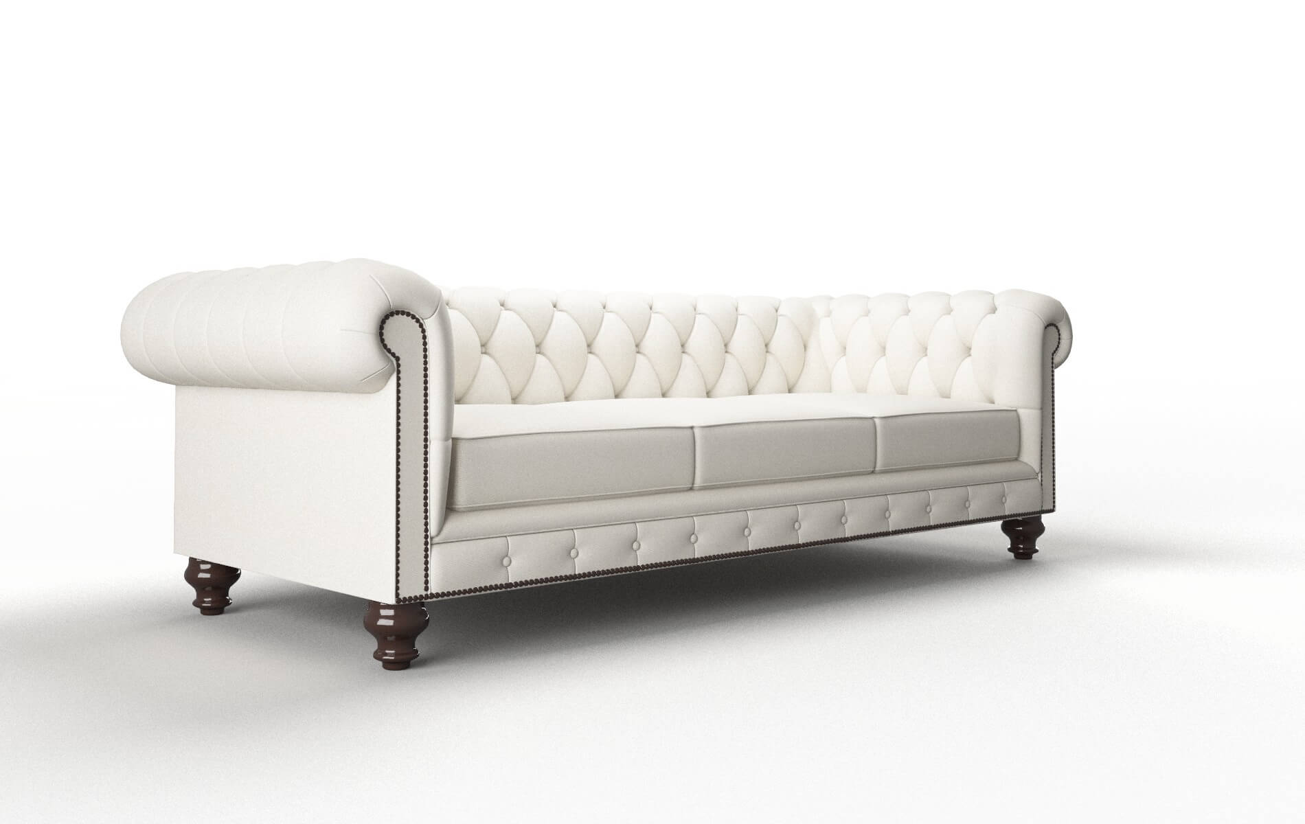 Bordeaux Cosmo Ivory Sofa espresso legs 2