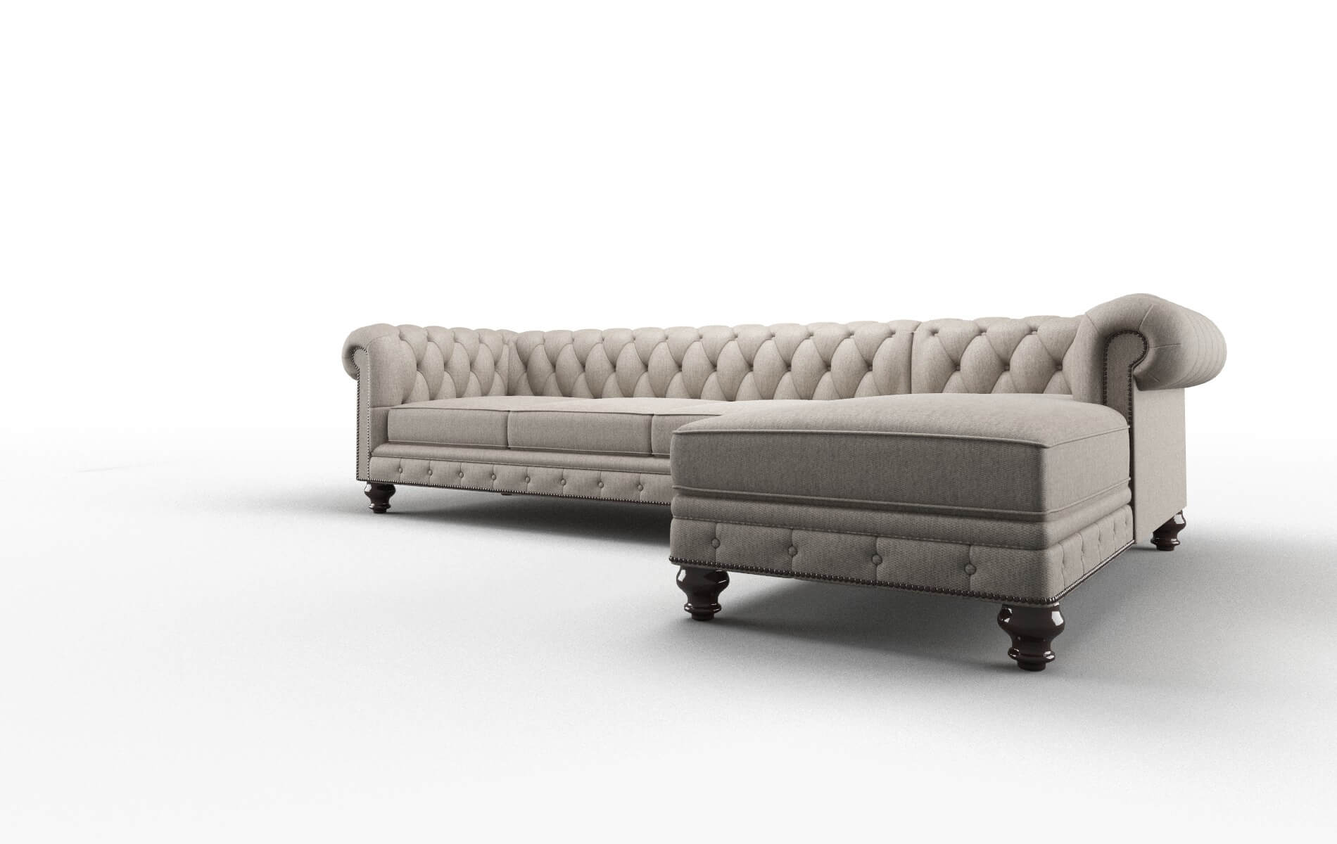 Bordeaux Cosmo Taupe Panel espresso legs 4