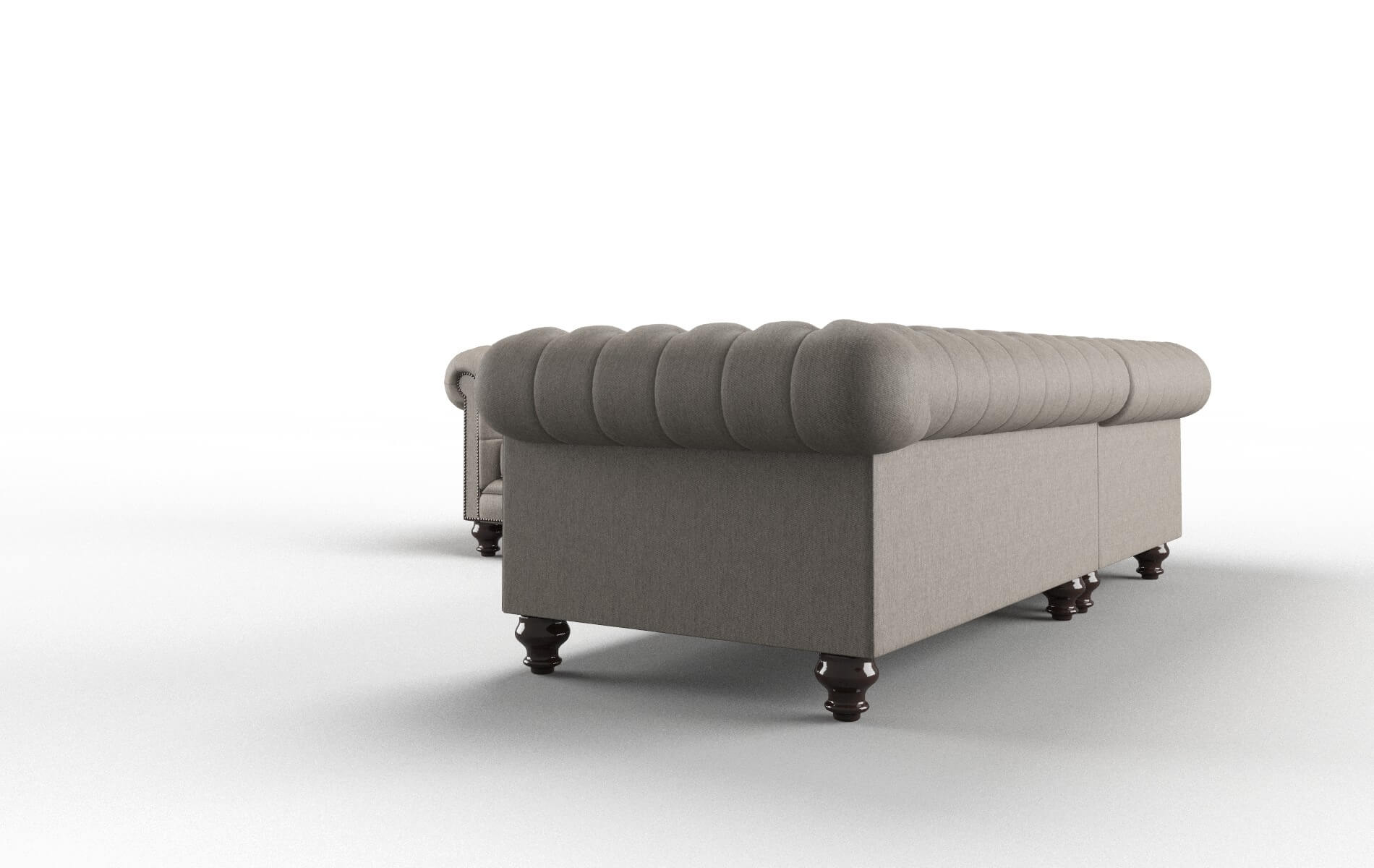 Bordeaux Cosmo Taupe Sectional espresso legs 4