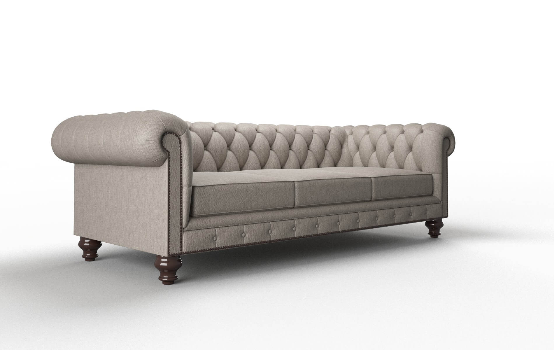 Bordeaux Cosmo Taupe Sofa espresso legs 2