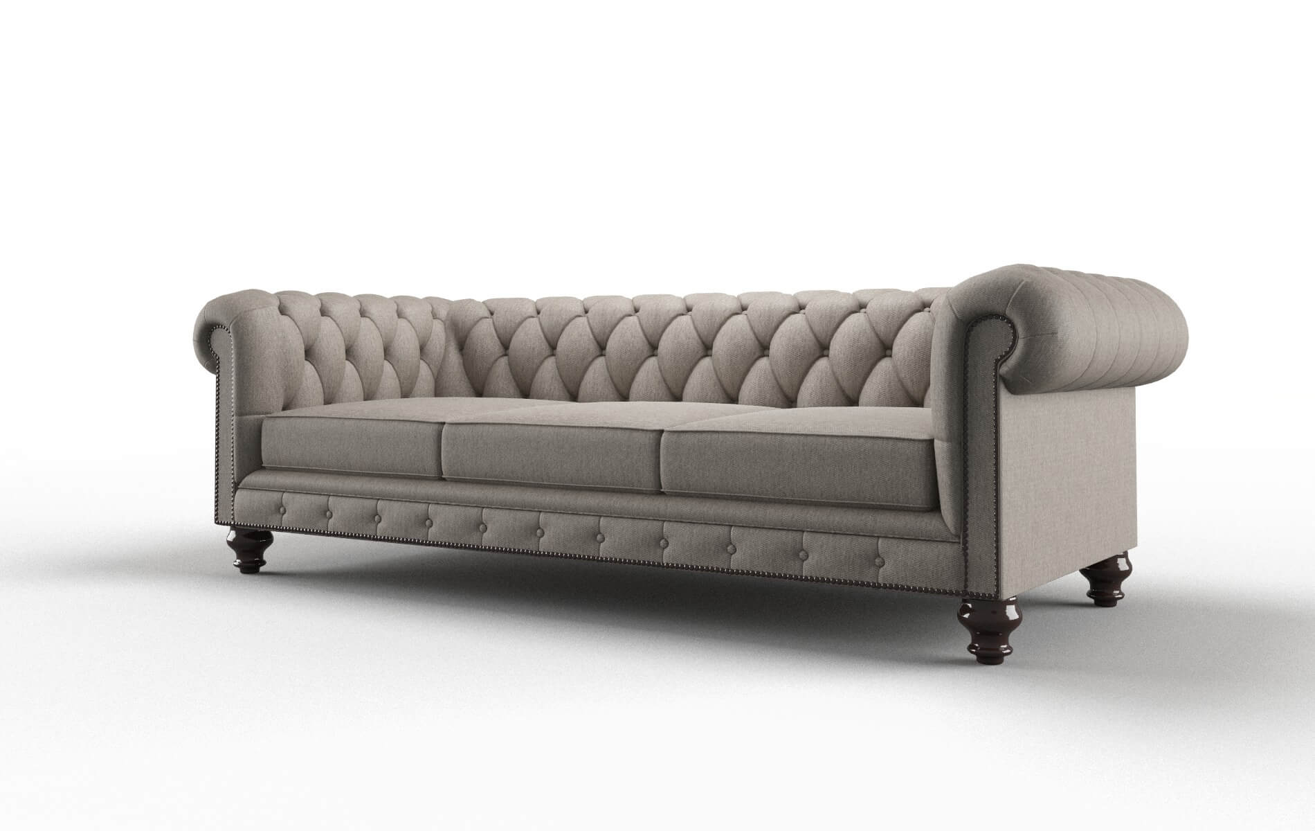 Bordeaux Cosmo Taupe Sofa espresso legs 4