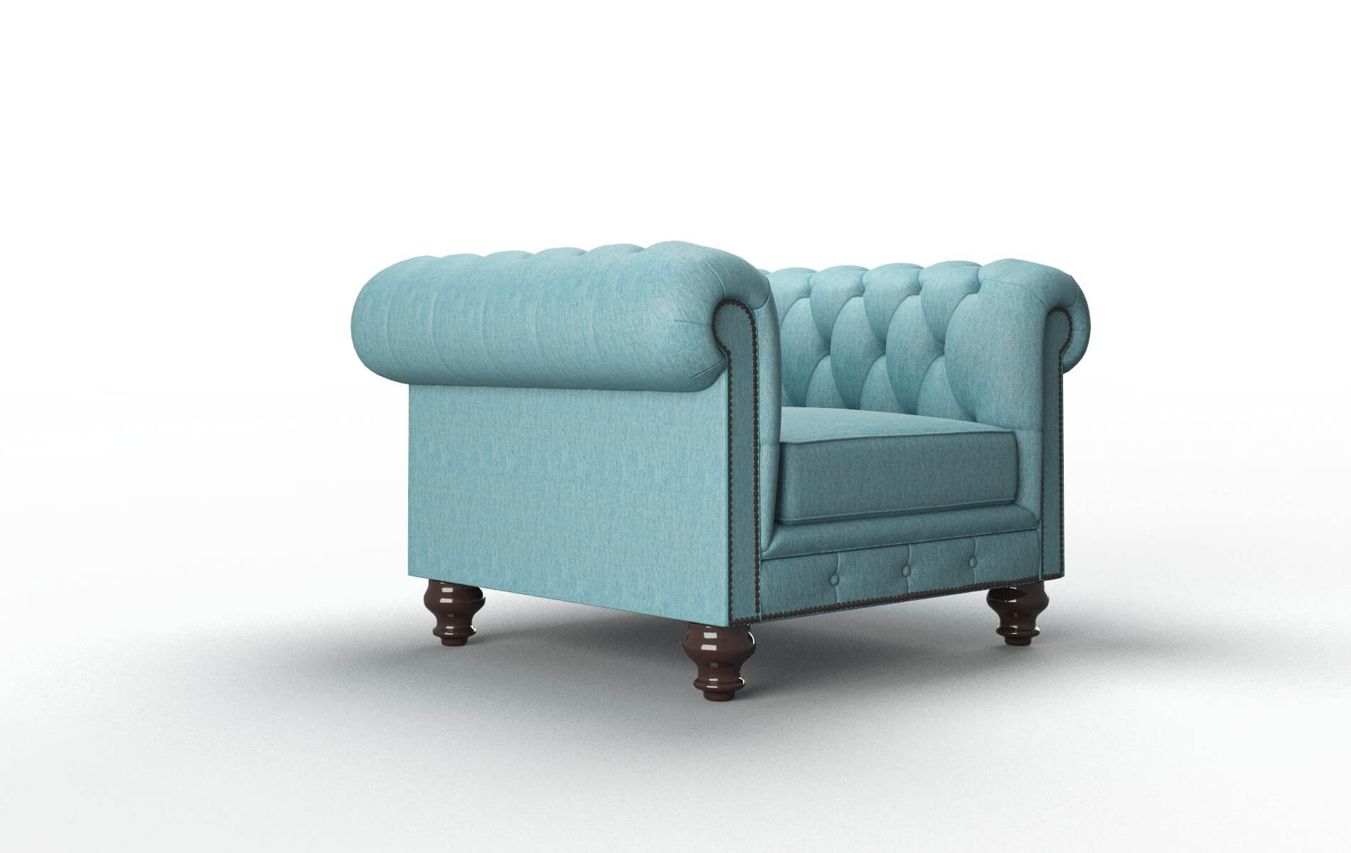 Bordeaux Cosmo Turquoise Chair espresso legs 2