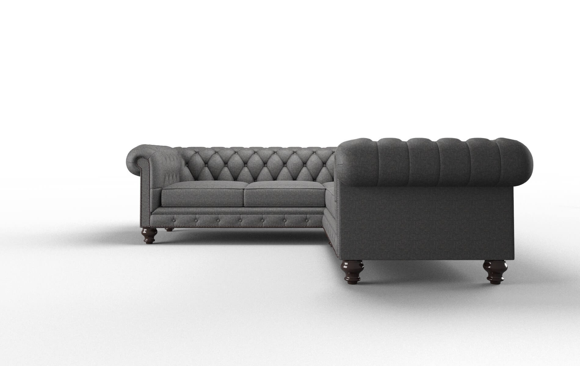 Bordeaux Curious Eclipse Sectional espresso legs 5