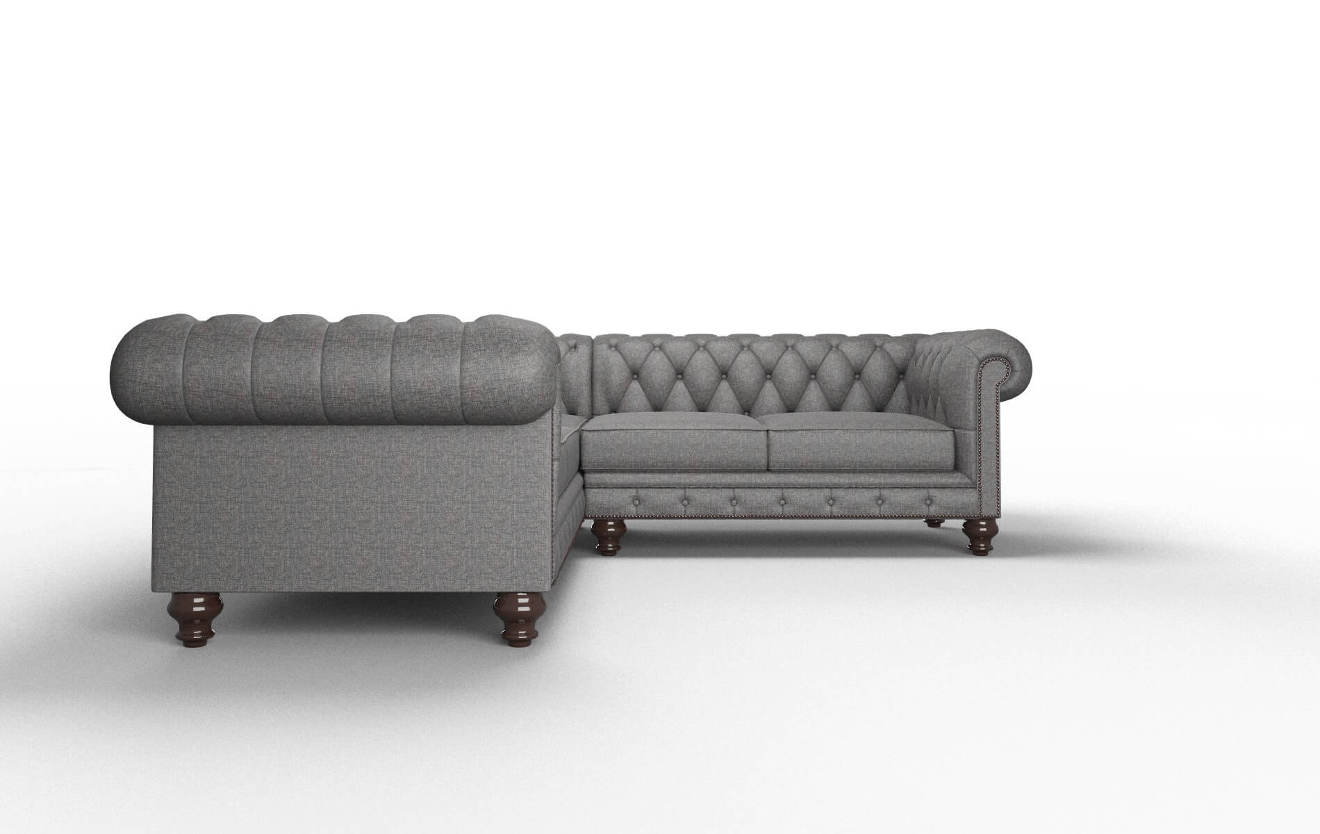 Bordeaux Curious Pacific Sectional espresso legs 2
