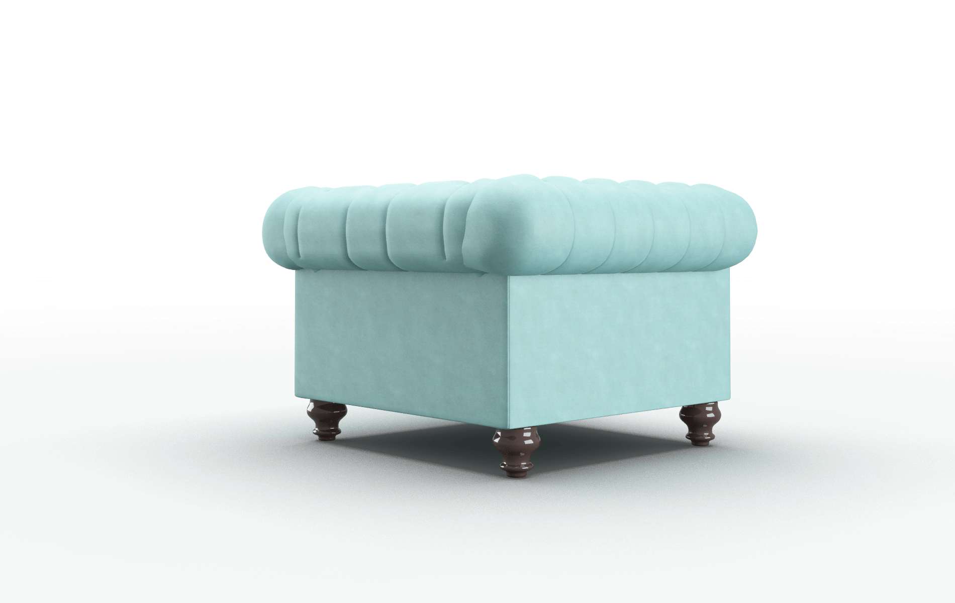Bordeaux Curious Turquoise Chair espresso legs 5
