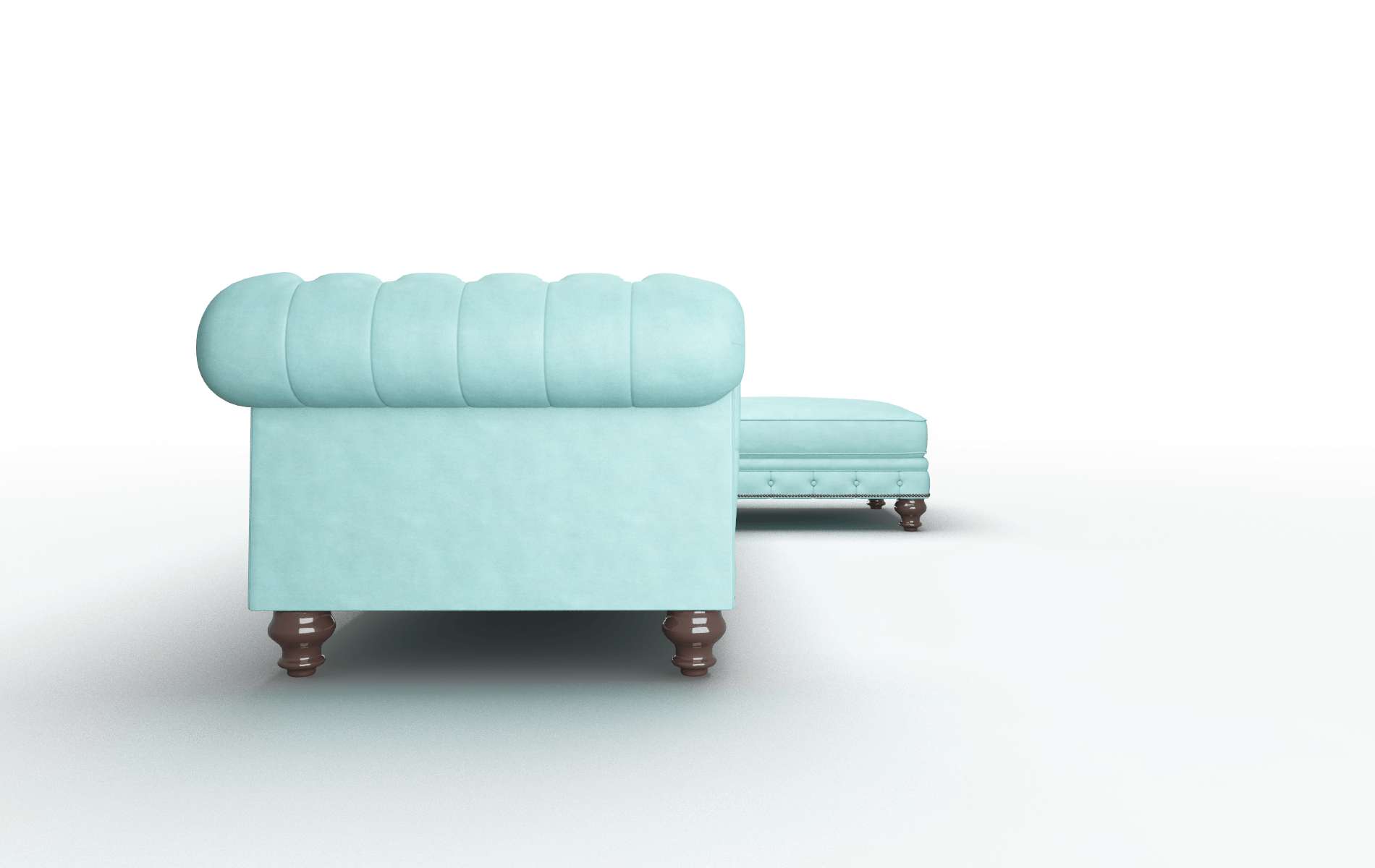 Bordeaux Curious Turquoise Panel espresso legs 3
