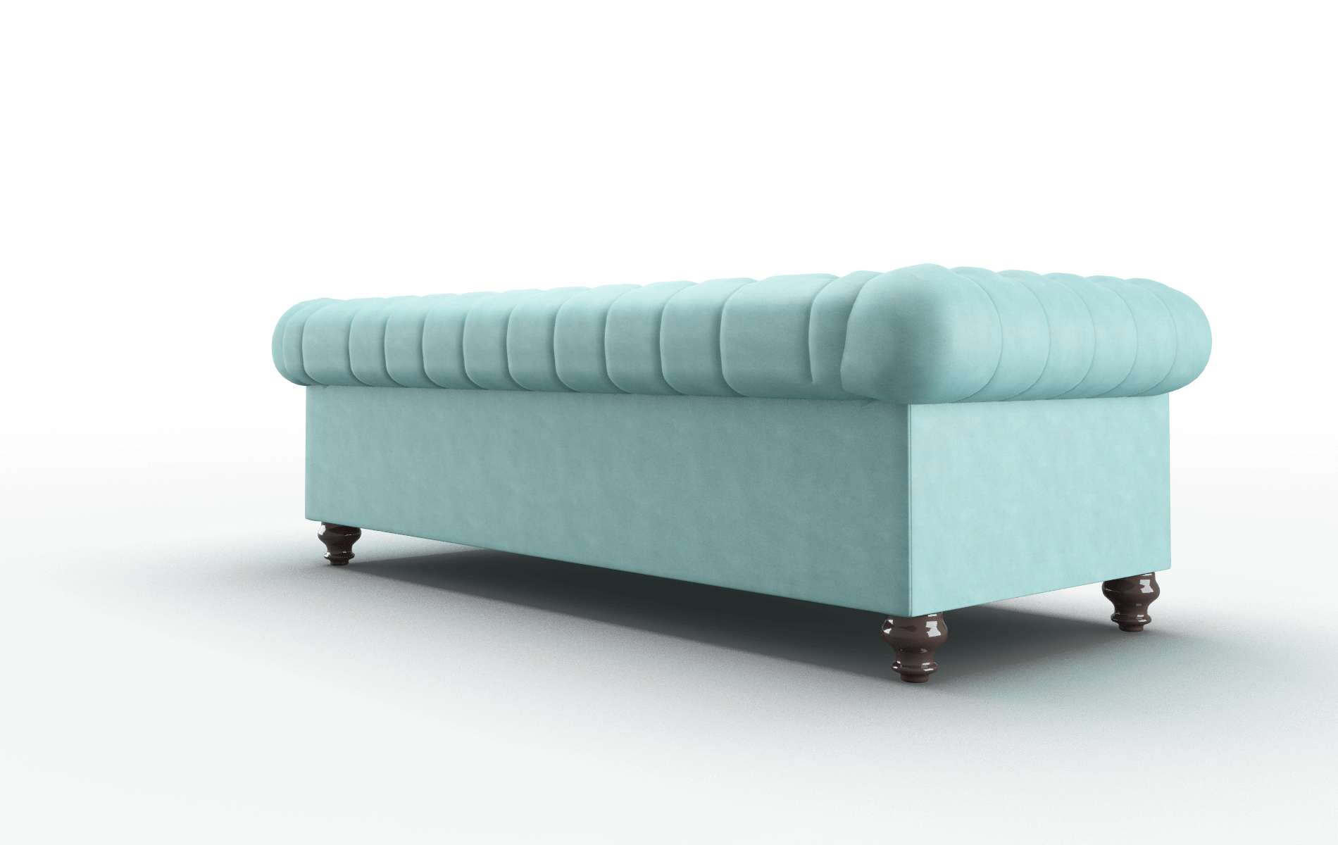 Bordeaux Curious Turquoise Sofa espresso legs 5