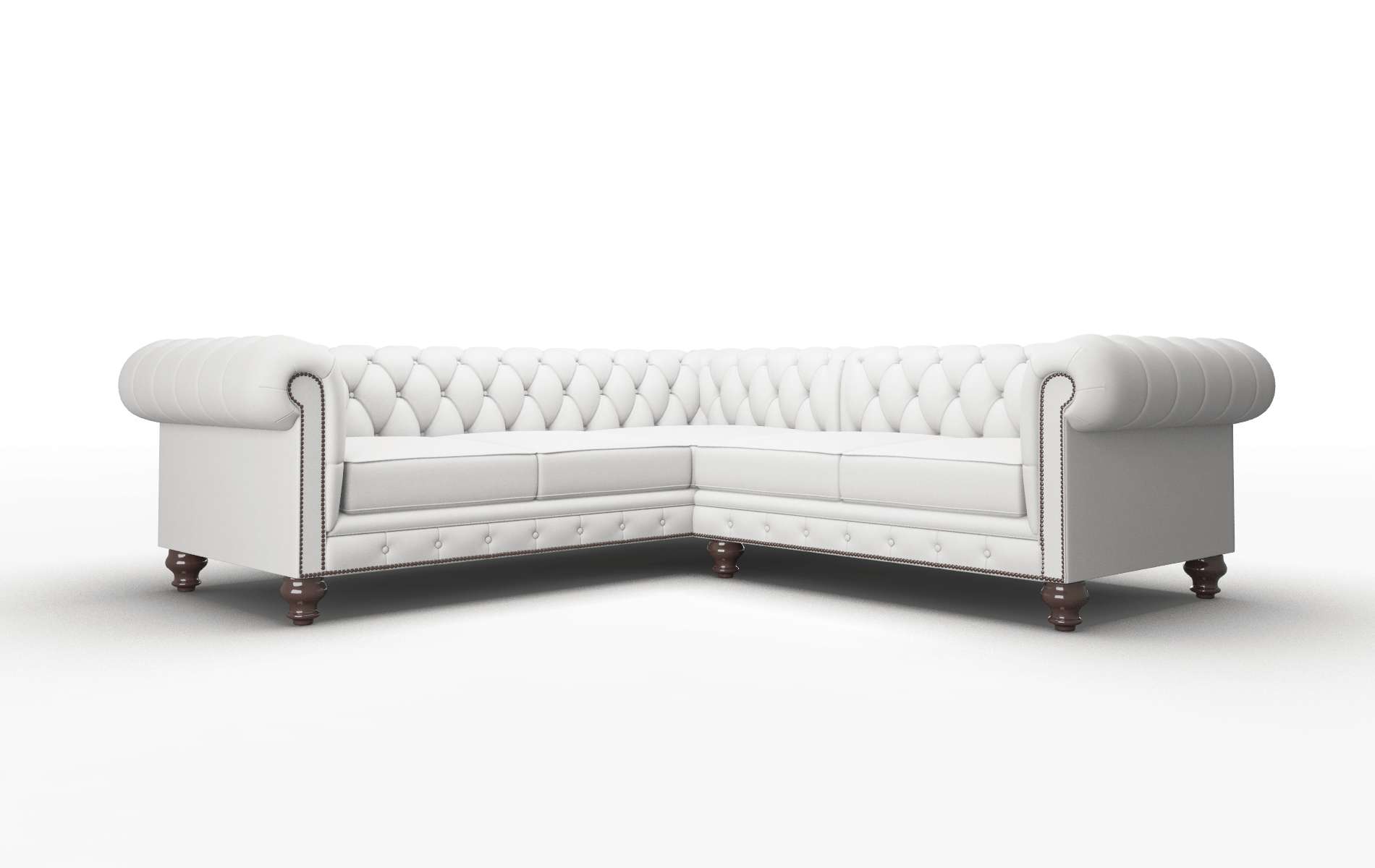 Bordeaux Dawson Platinum Sectional espresso legs 1