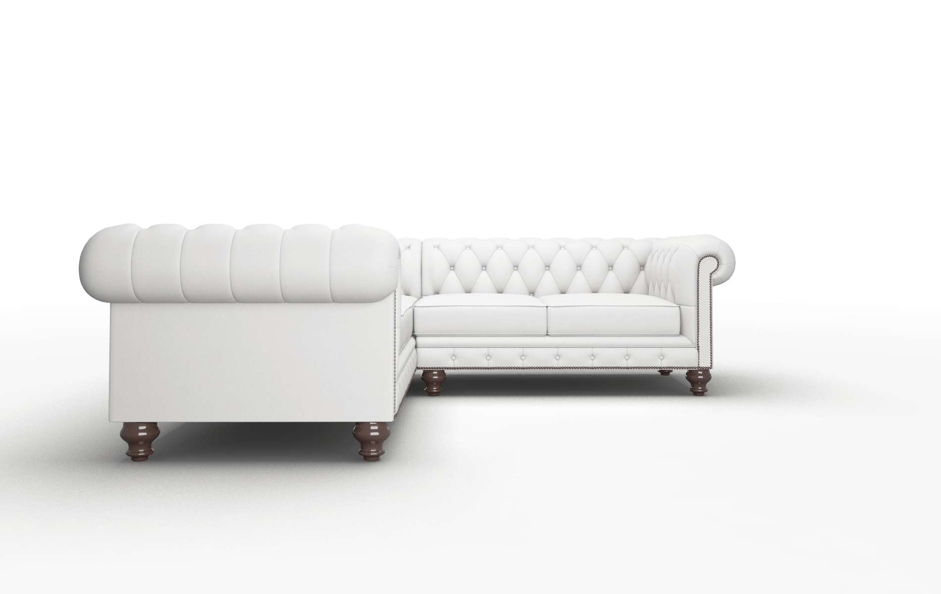 Bordeaux Dawson Platinum Sectional espresso legs 2