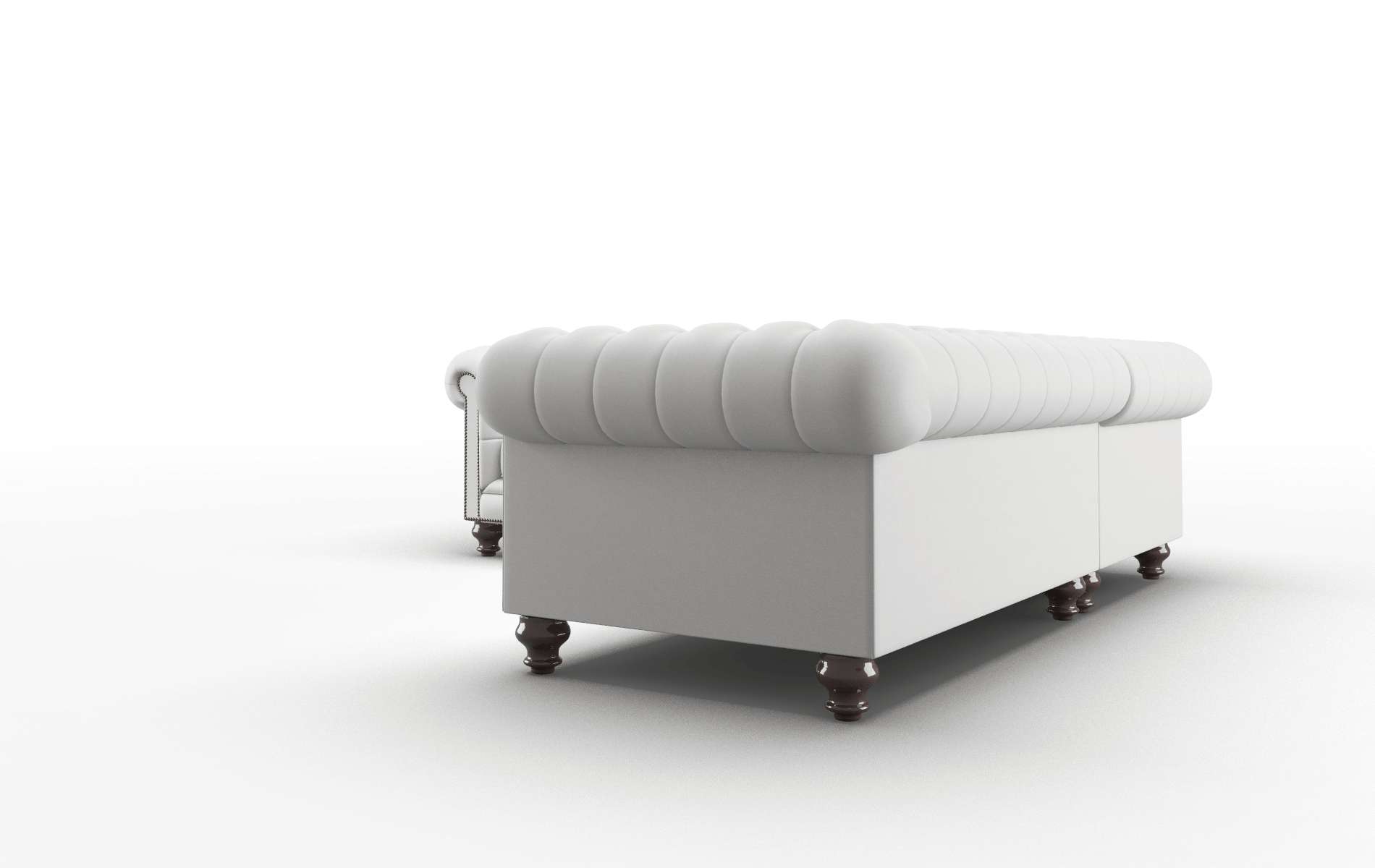 Bordeaux Dawson Platinum Sectional espresso legs 4