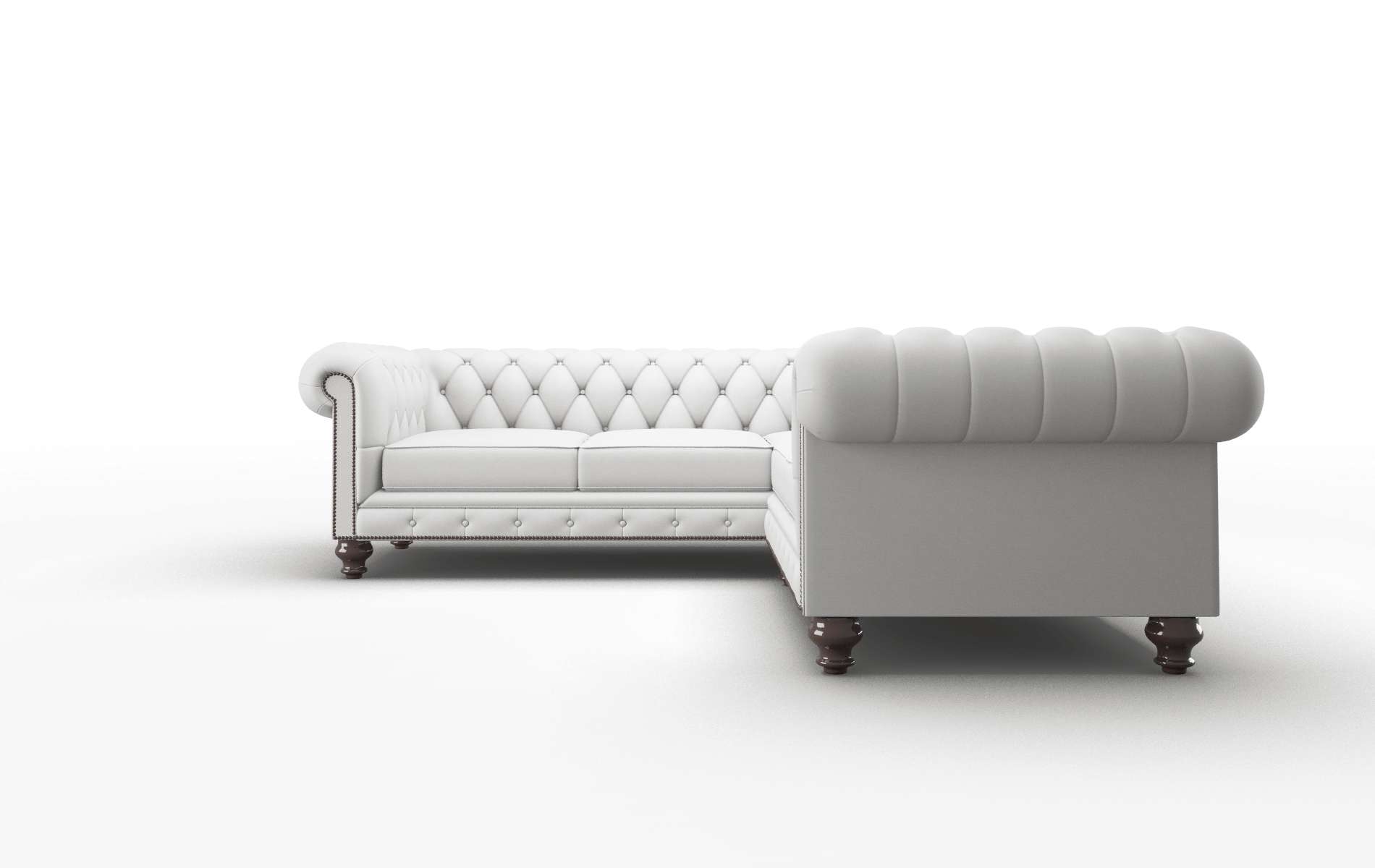 Bordeaux Dawson Platinum Sectional espresso legs 5