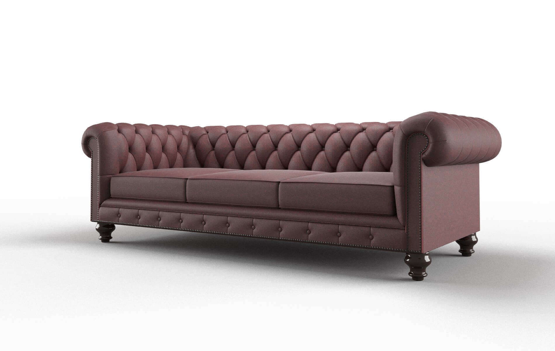 Bordeaux Derby Berry Sofa espresso legs 4