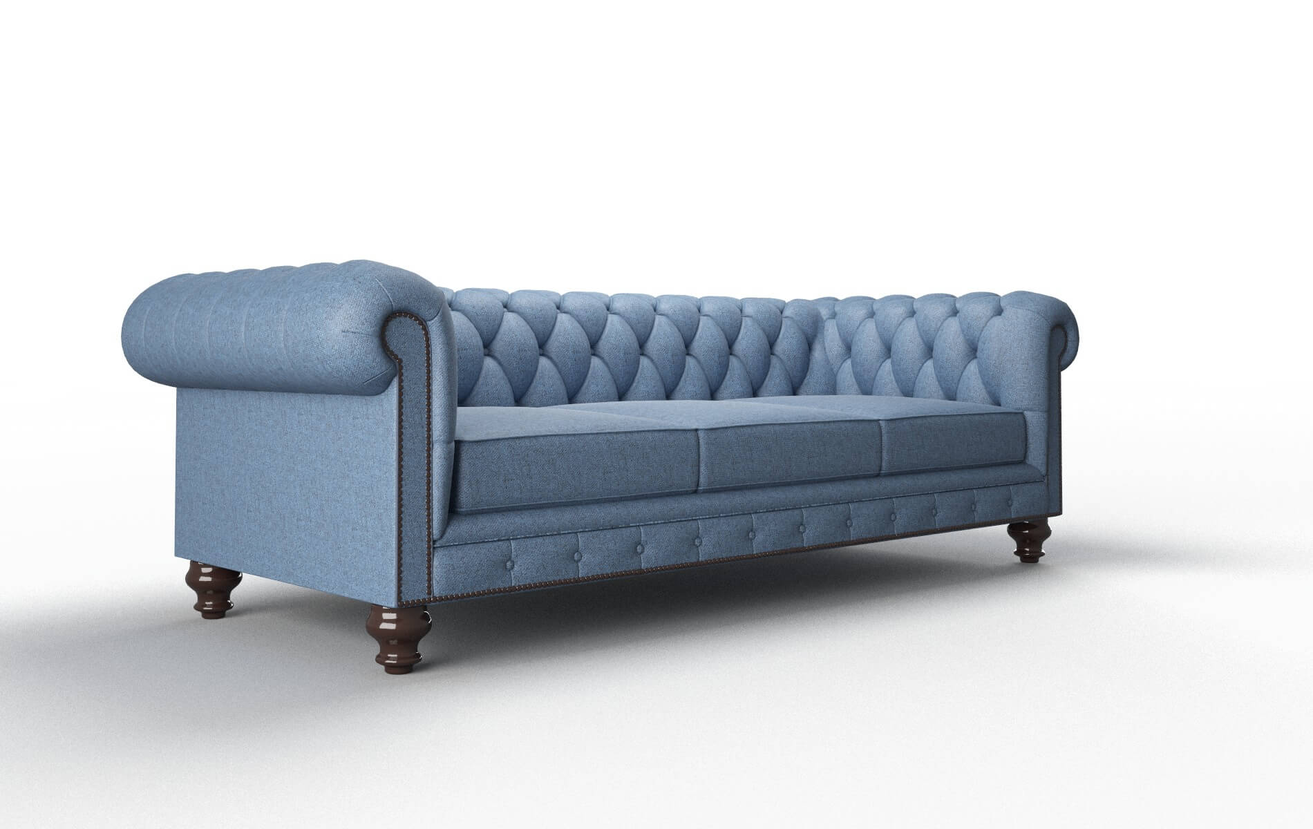 Bordeaux Derby Navy Sofa espresso legs 2