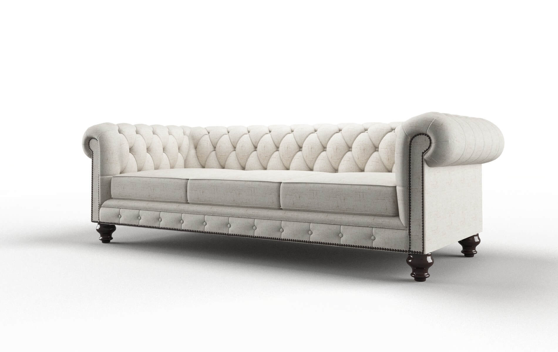 Bordeaux Derby Taupe Sofa espresso legs 4