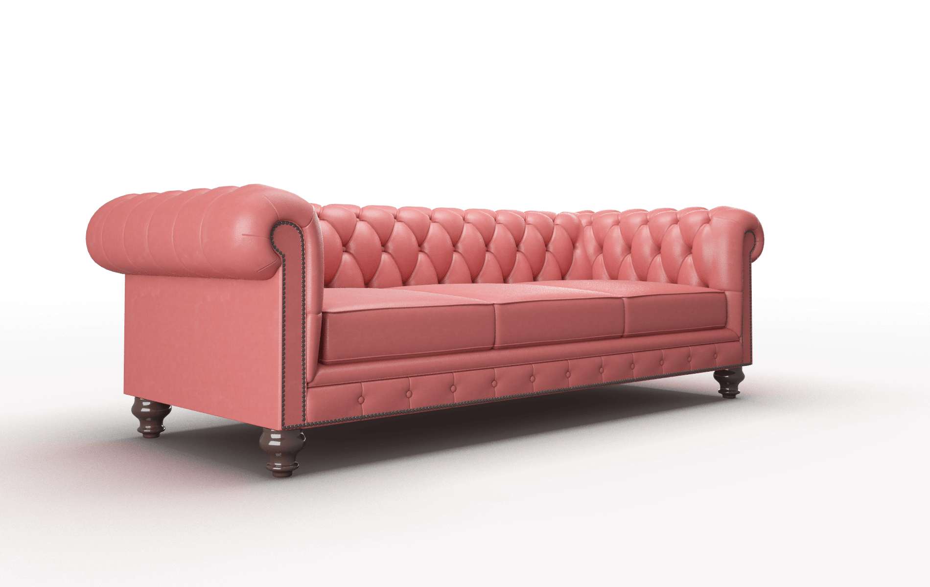 Bordeaux Dillion Cordovan Sofa espresso legs 2