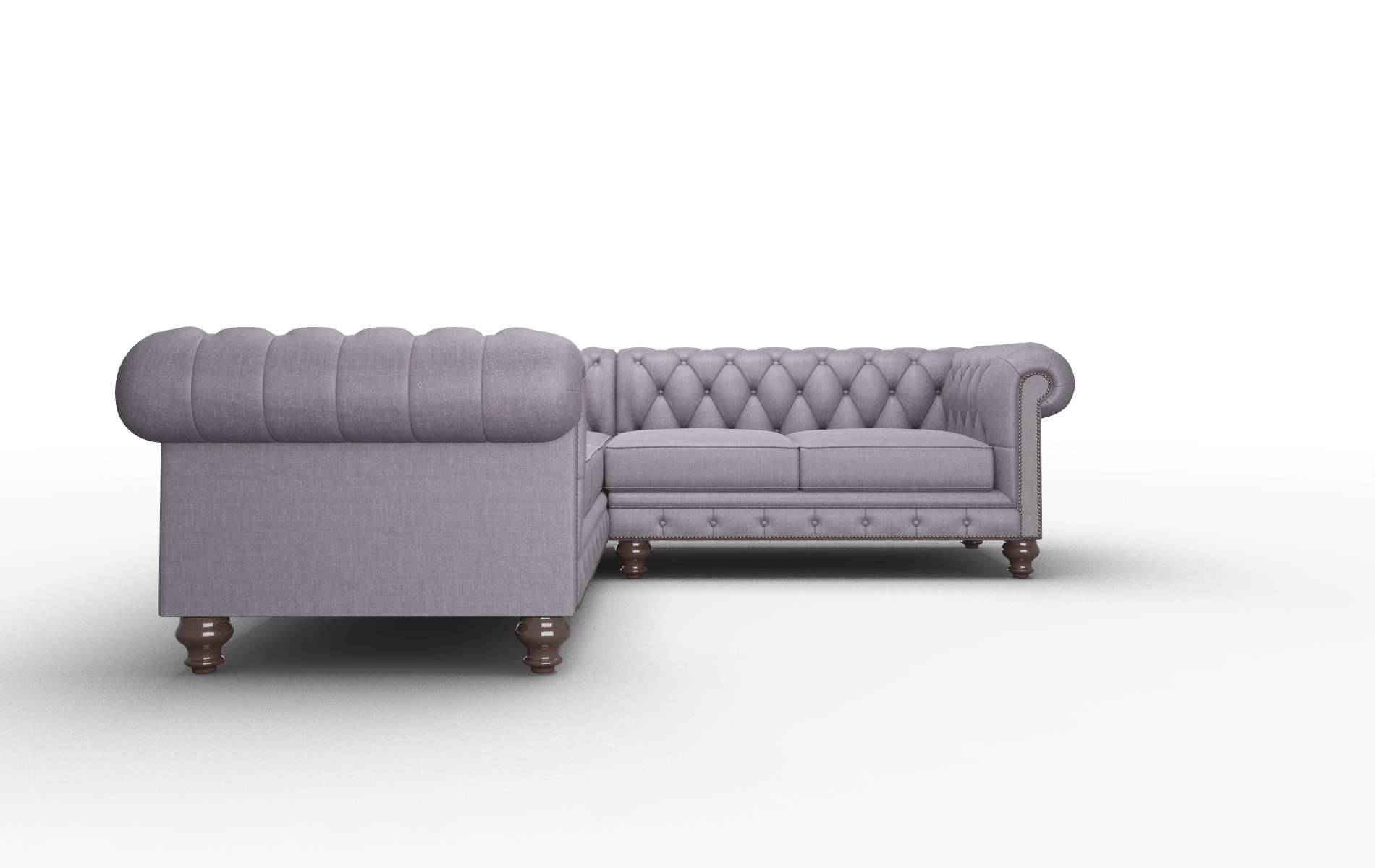Bordeaux Durham Ink Sectional espresso legs 2
